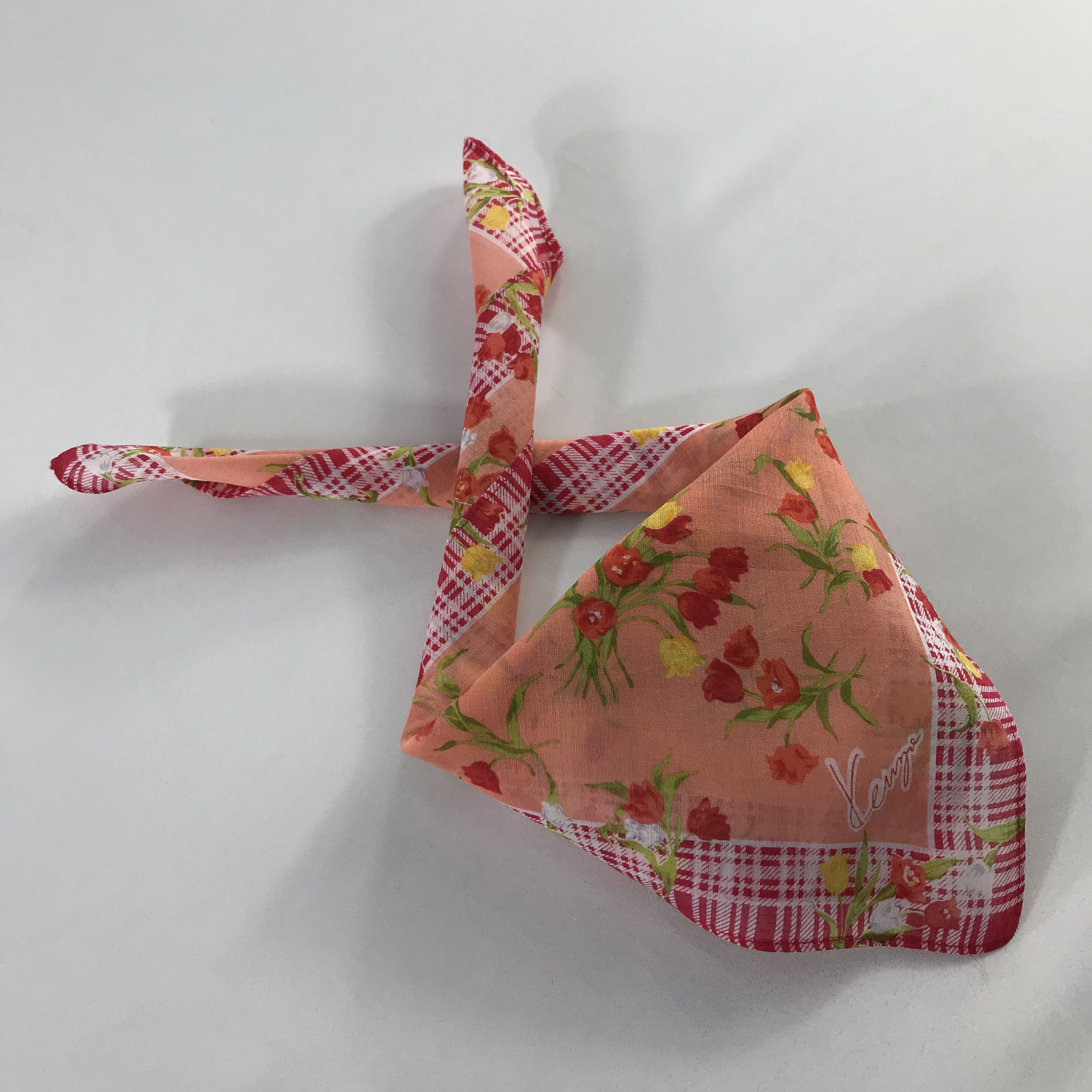 Kenzo × Vintage Kenzo Bandana / Handkerchief / Neckerchief - S719 Size ONE SIZE - 4 Thumbnail