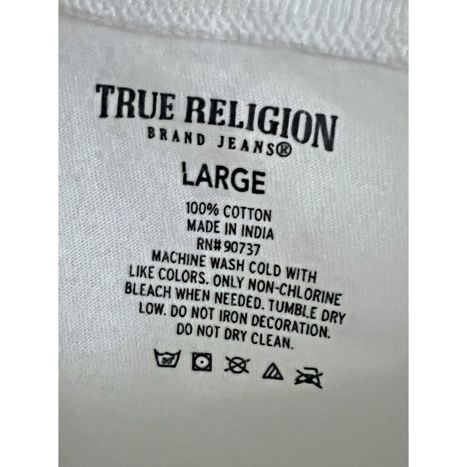 True Religion True Religion OG Crew Neck T-Shirt White Unisex Size Large Size US L / EU 52-54 / 3 - 3 Thumbnail