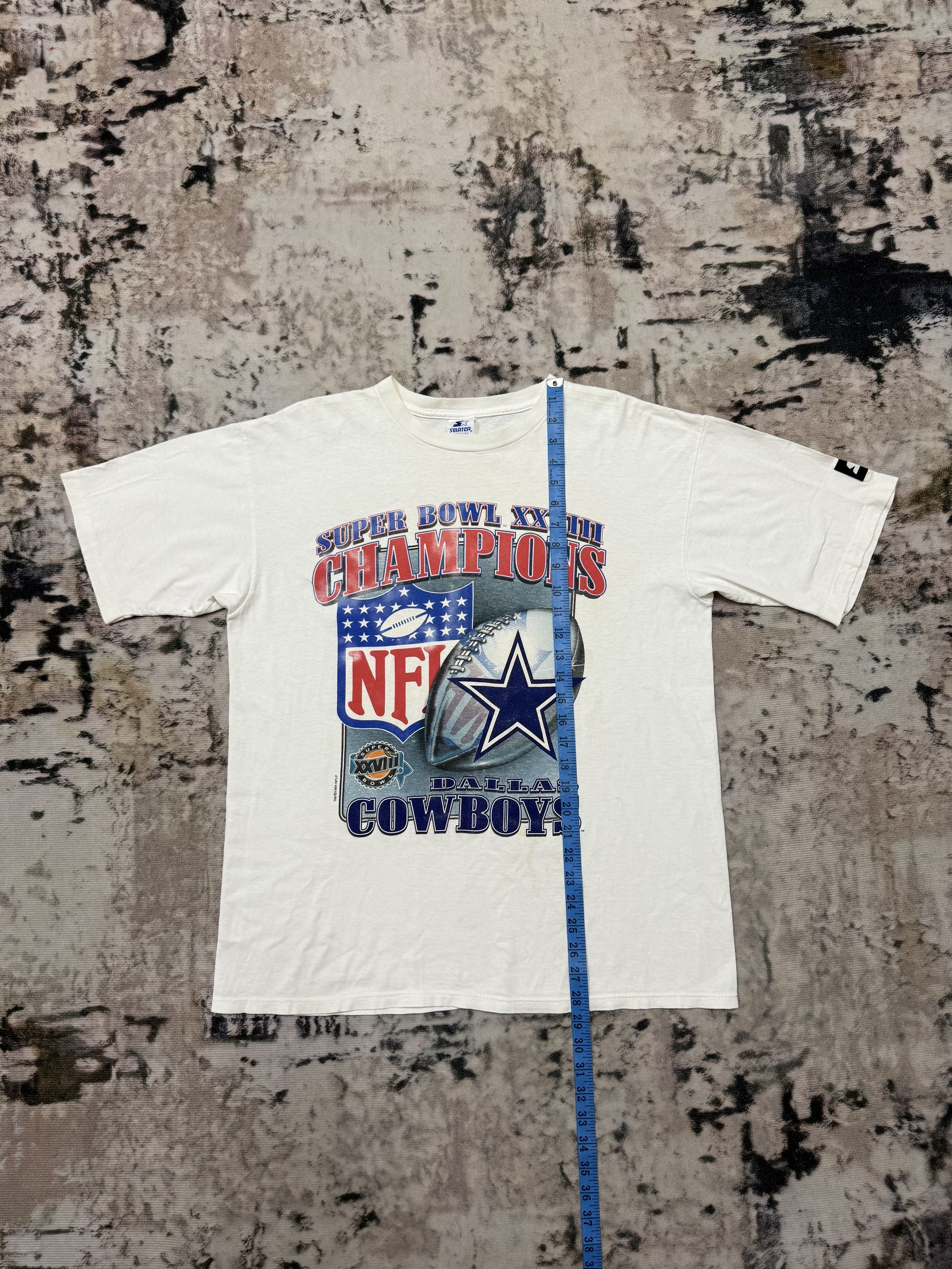 Starter × Vintage Vintage 90s Nflp Dallas Cowboys Super Bowl Starter Tshirt Size US L / EU 52-54 / 3 - 14 Thumbnail