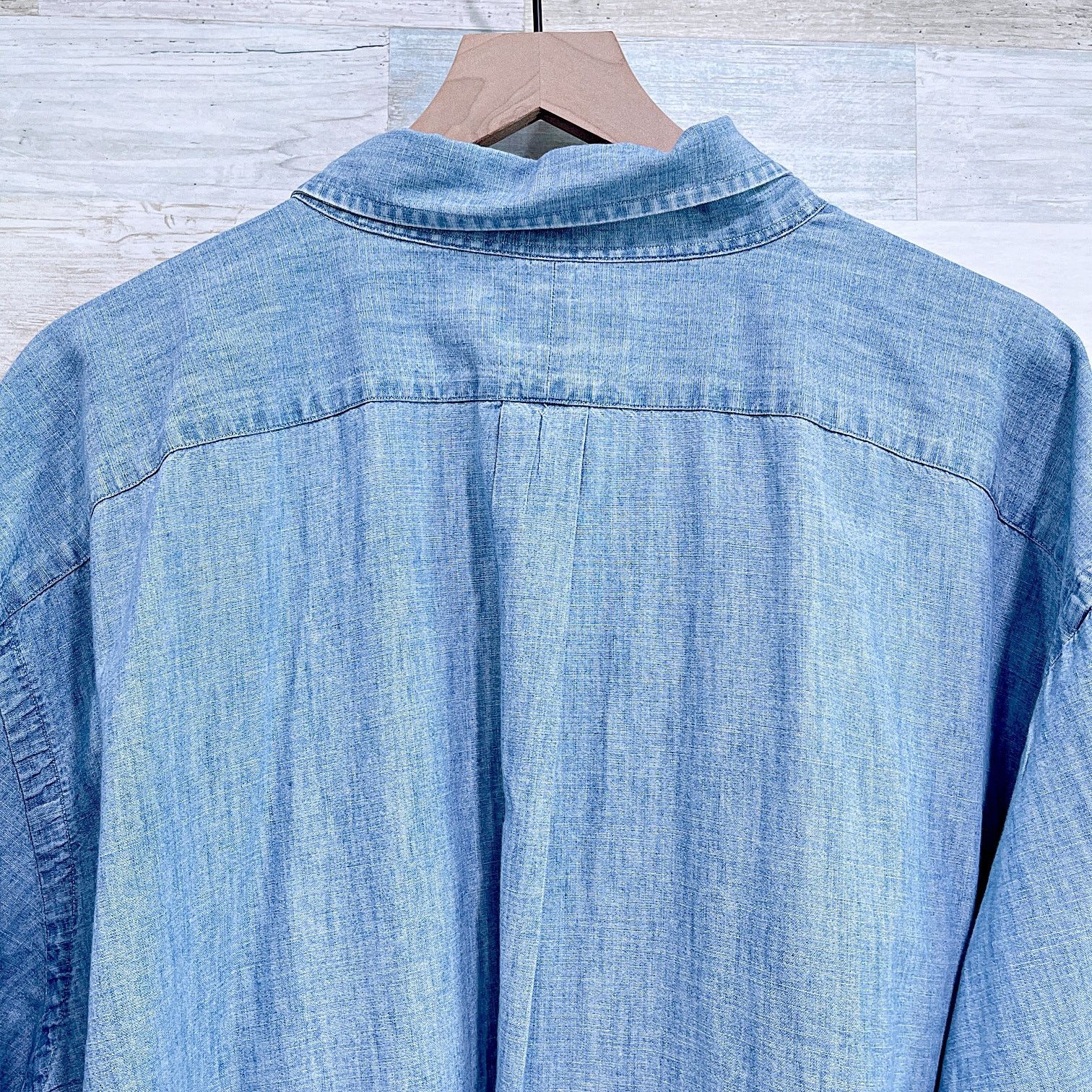 Ralph Lauren Ralph Lauren Indigo Chambray Shirt Blue Mens 3XLT XXXL Tall Size US XXL / EU 58 / 5 - 4 Thumbnail