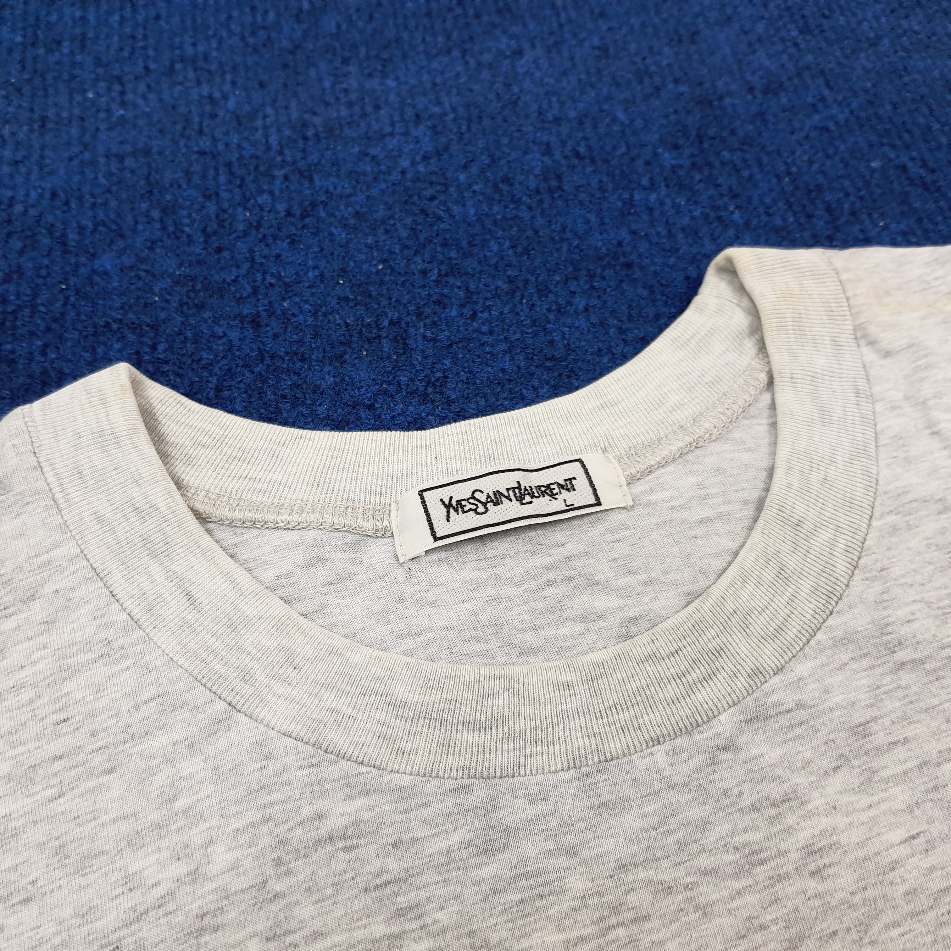 Vintage × Yves Saint Laurent Vintage Yves Saint Laurent YSL Logo Designer Tshirt Size US M / EU 48-50 / 2 - 4 Thumbnail