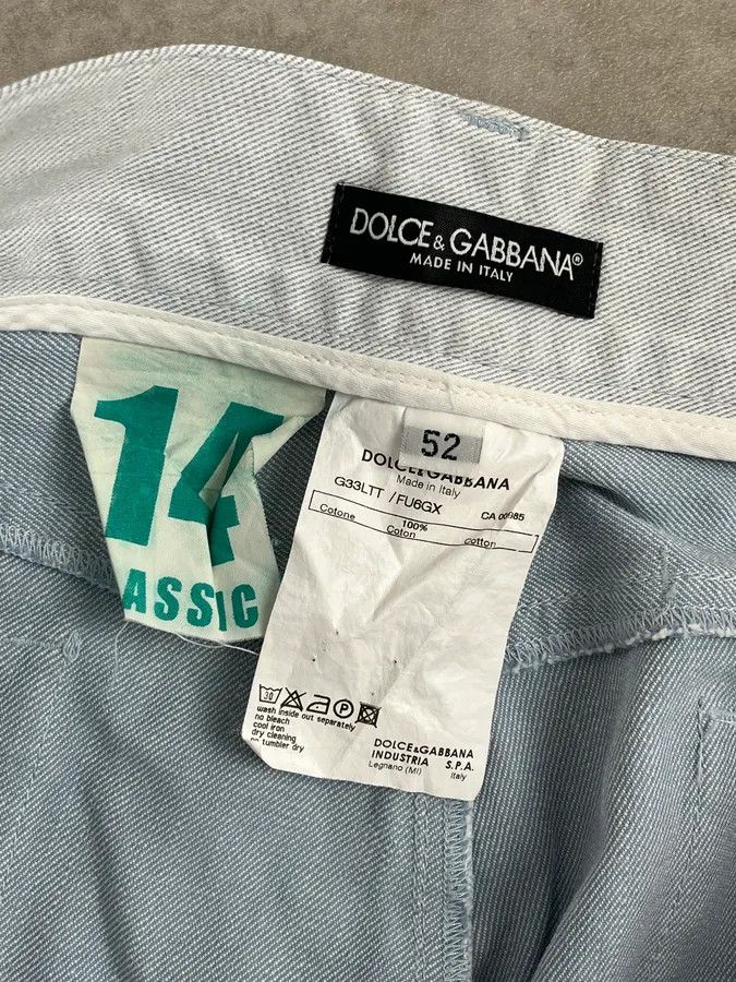 Dolce & Gabbana 2000s Dolce & Gabbana Washed White Denim Jeans Size US 34 / EU 50 - 11 Thumbnail