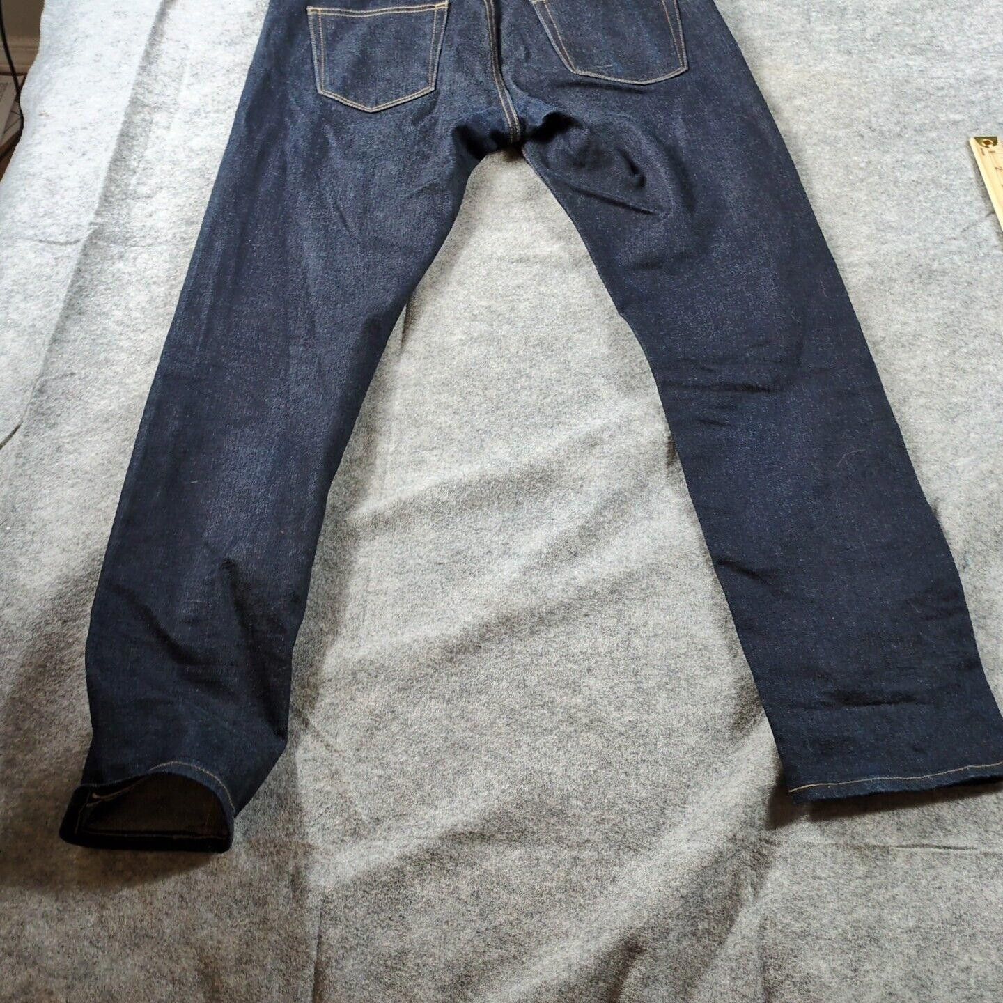 Uniqlo Uniqlo Jeans Mens 35x31 Blue Slim Straight Fit Stretch Size US 35 - 7 Thumbnail