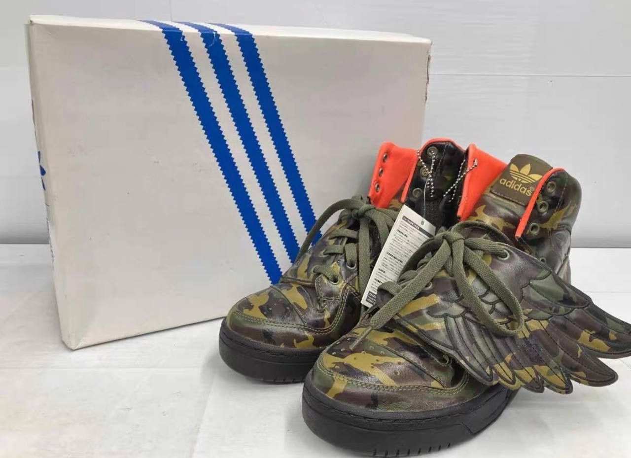 Adidas × Jeremy Scott Jeremy Scott x Adidas Camouflage Leather Wing Sneakers Size US 9 / EU 42 - 1 Thumbnail