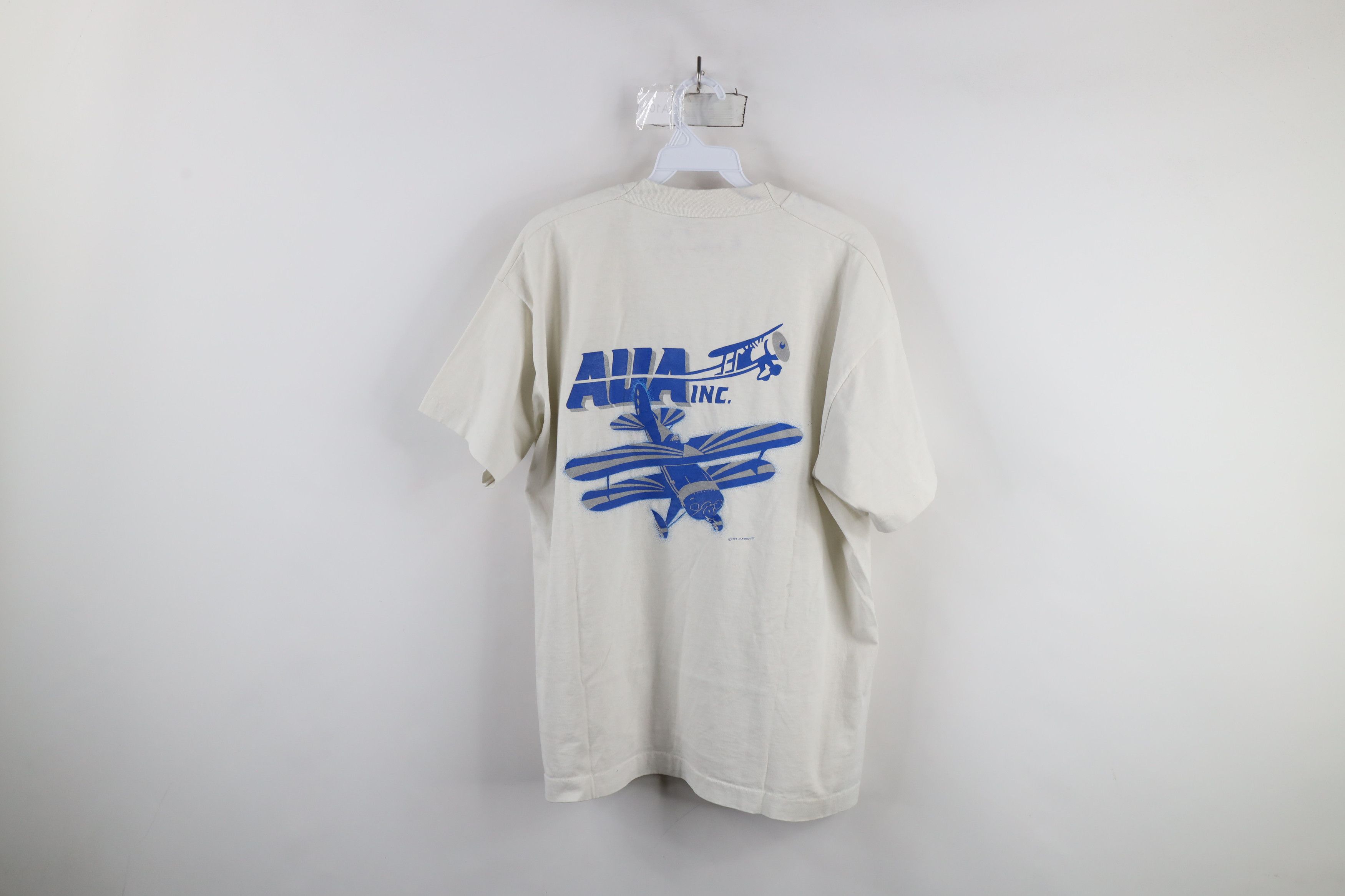 Vintage Vintage 90s AUA Aviation Unlimited Agency Airplane T-Shirt Size US XL / EU 56 / 4 - 14 Thumbnail