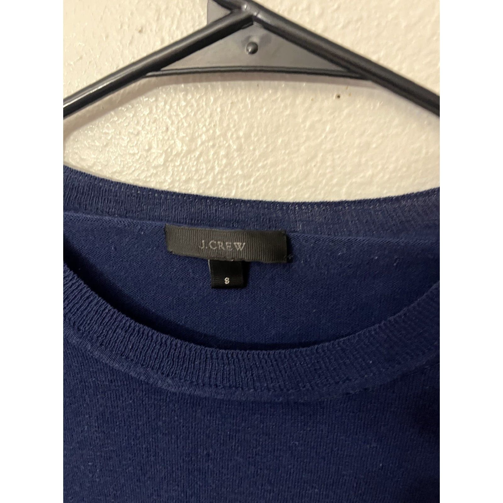 J.Crew J. Crew Shirt Womens S Long Sleeve Blue Lightweight Crew Neck Casual Pullover Knit Cotton Blend Logo All Seasons Regular - Fall Spring Summer Womens Size S / US 4 / IT 40 - 3 Thumbnail