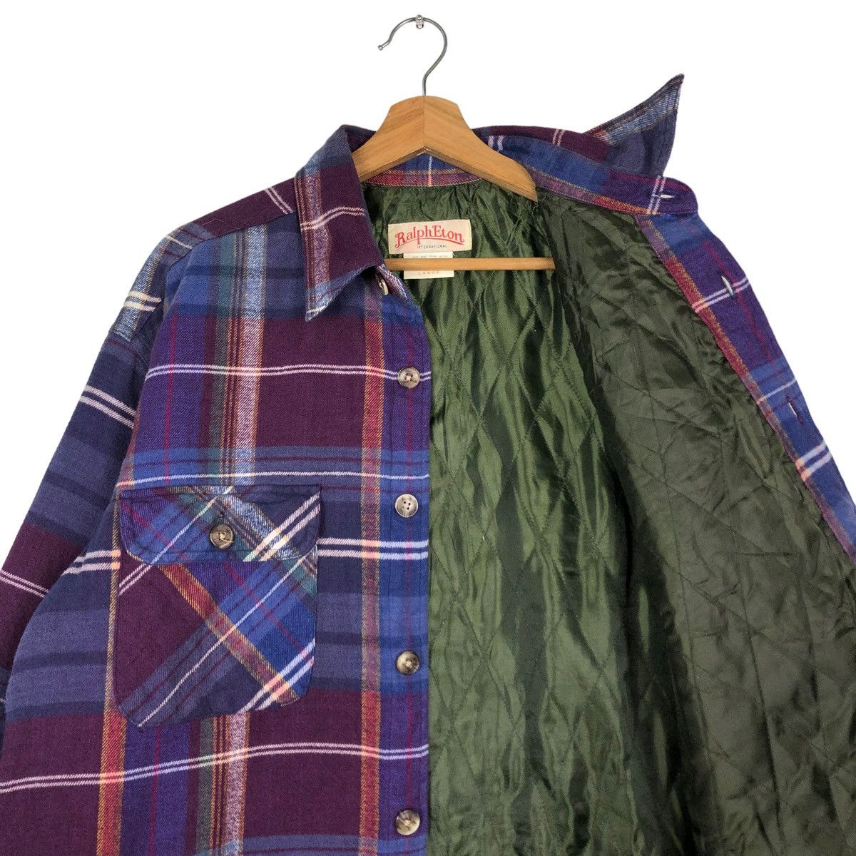 Japanese Brand 🔥VINTAGE CHORE JACKET RALPH ETON TARTAN DESIGN Size US L / EU 52-54 / 3 - 12 Thumbnail