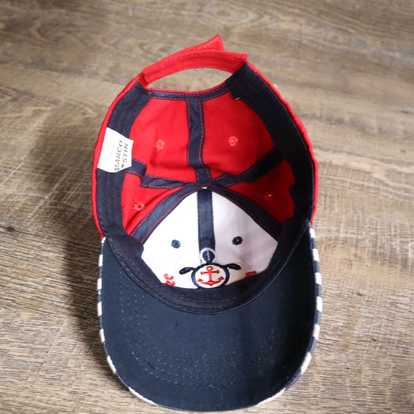 Vintage Myrtle Beach SC Adjustable Red White Baseball Cap Hat Unisex Adults Adult Adjustable Red Palm Tree Beach Baseball Cap Mens Size ONE SIZE - 6 Thumbnail
