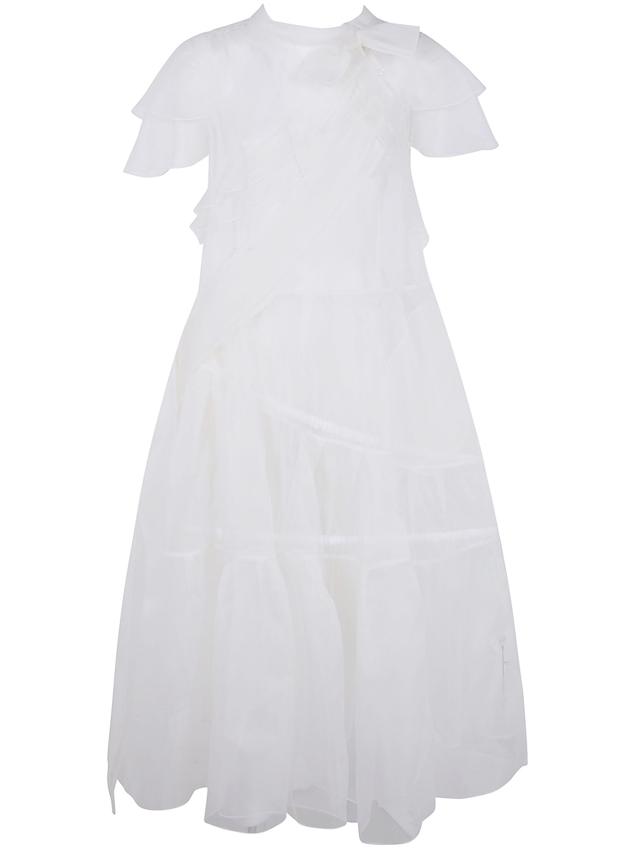 Simone Rocha "SHEER BOW SASH SPLIT HOOP" FLOUNCE DRESS Size S / US 4 / IT 40 - 1 Thumbnail