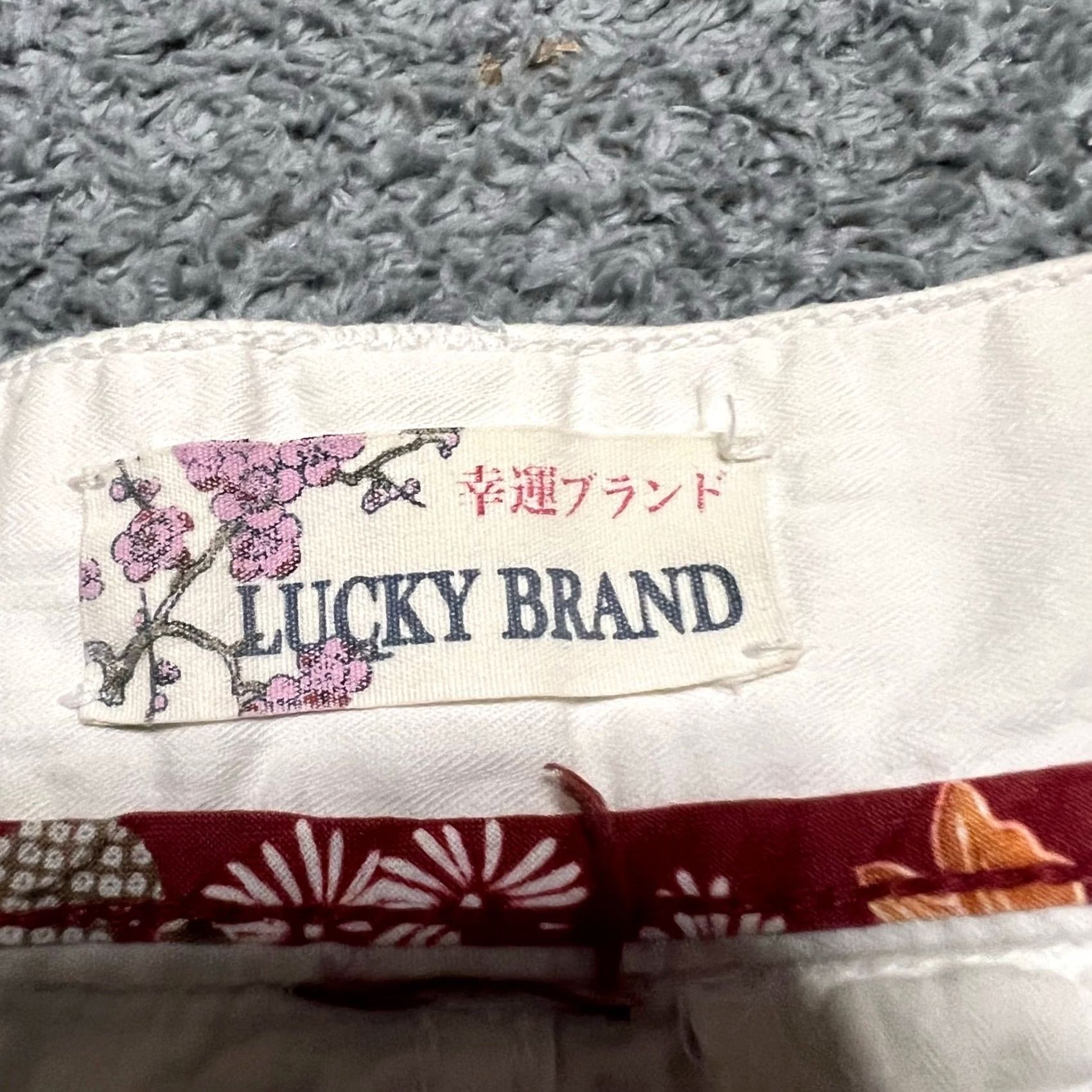 Lucky Brand Lucky Brand Pants Women 30x23 Floral Embroidered Cargo Capri Crop White 33 Regular Women Mens Girls Size 24" / US 00 / IT 34 - 6 Thumbnail