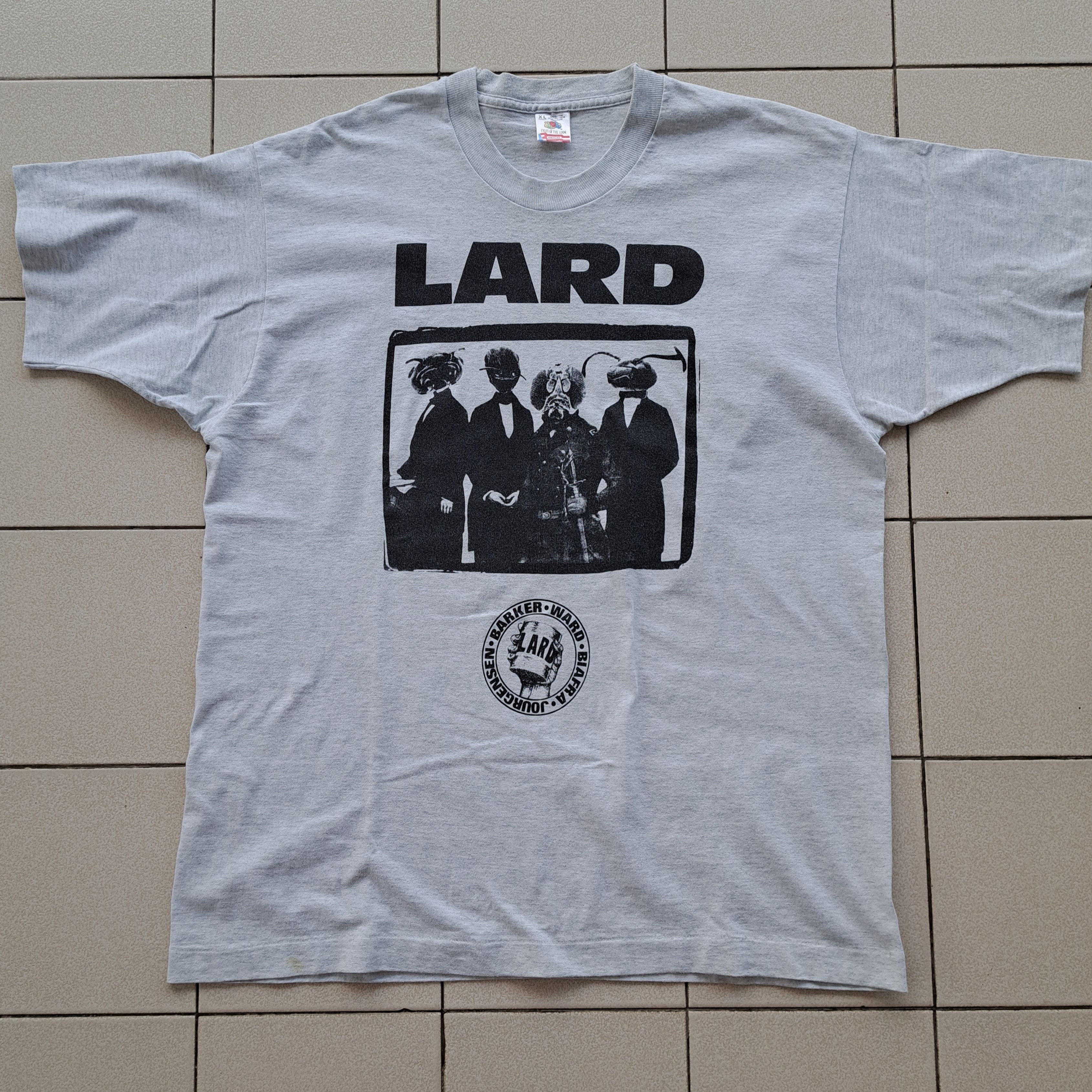 Image of Vintage 90's Lard 'mate Spawn And Die' T-Shirt in Grey, Men's (Size XL)