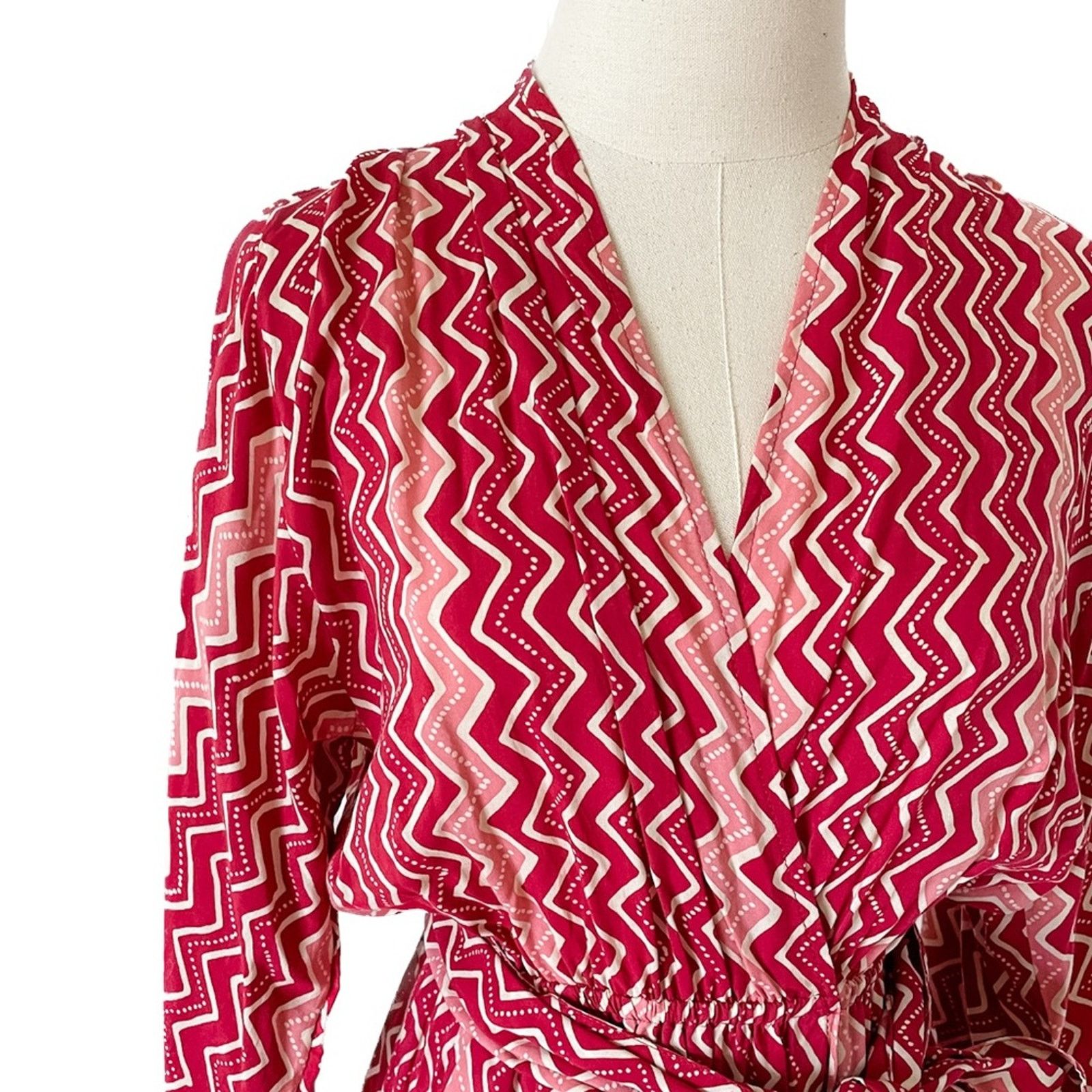 Natalie Martin Natalie Martin Nico L/S Mini batik long sleeve wrap dress M Size M / US 6-8 / IT 42-44 - 5 Thumbnail