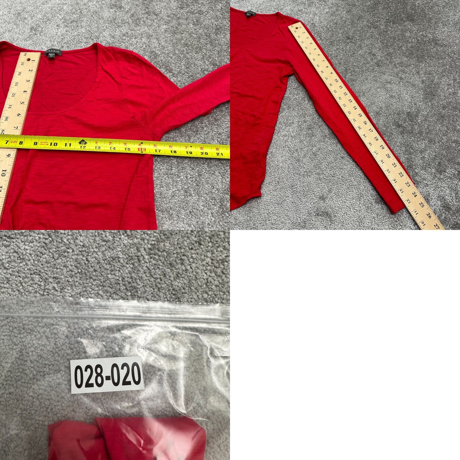Vintage Lilla P Tunic Blouse Womens Small Red Scoop Neck Long Sleeve Cotton Casual Top Size S / US 4 / IT 40 - 8 Thumbnail