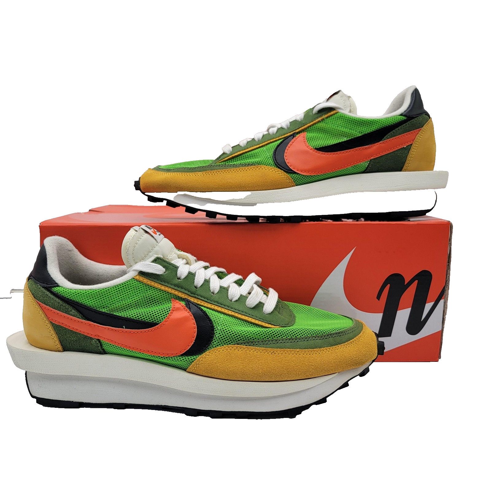 Nike Nike LDWaffle Sacai Mens Sz 11 Green Yellow Orange BV0073300 Size US 11 / EU 44 - 1 Thumbnail