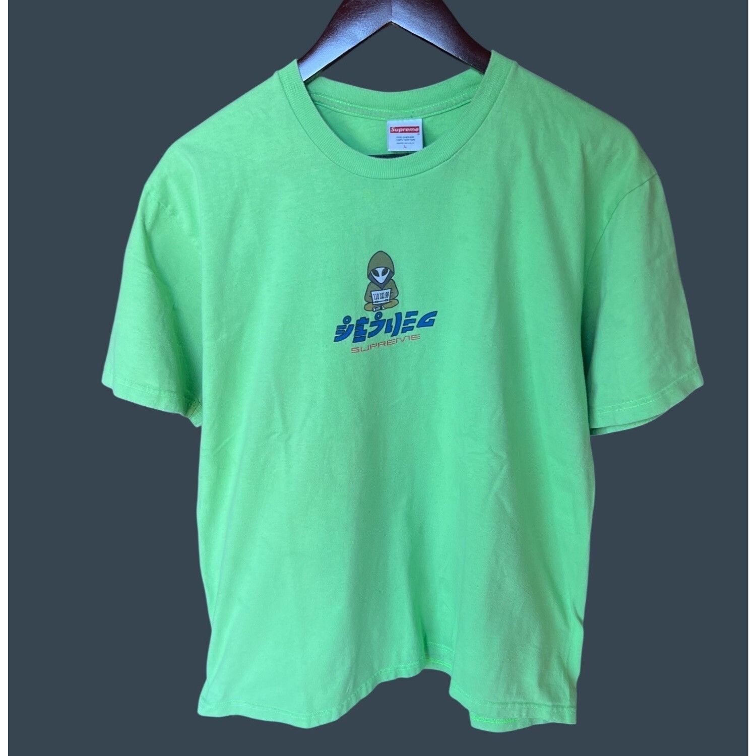 Supreme Supreme Green Alien Hacker T-Shirt Large 100% Cotton Made In Size US L / EU 52-54 / 3 - 7 Thumbnail
