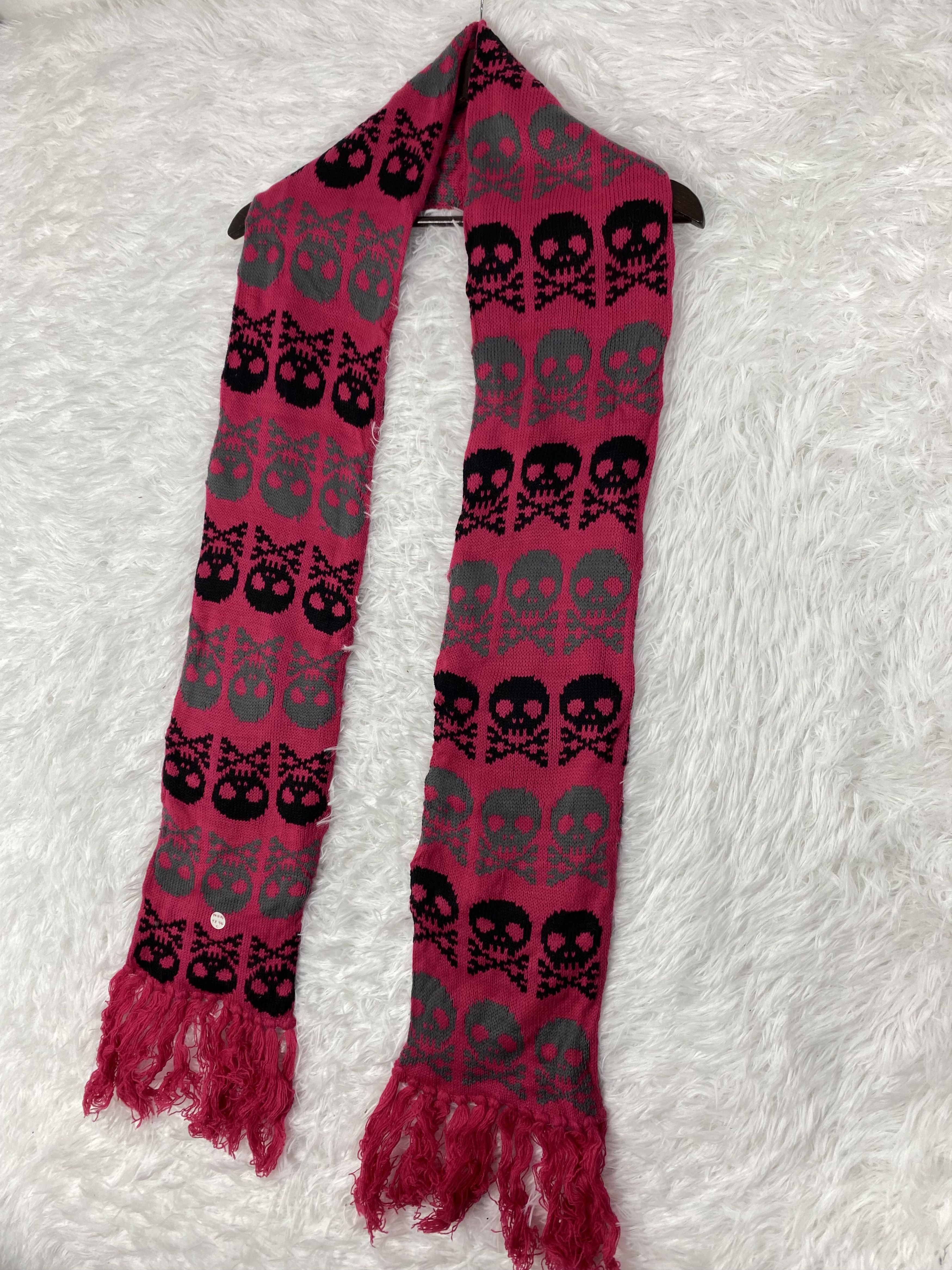 Vintage Vintage Skulls Scarf / Muffler Neckwear PM0180 Size ONE SIZE - 2 Thumbnail