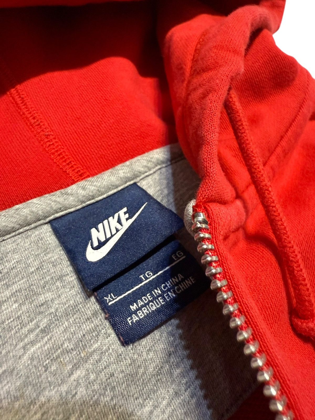 Nike × Vintage Vintage Y2K Nike Zip Up Hoodie Size US XL / EU 56 / 4 - 3 Thumbnail