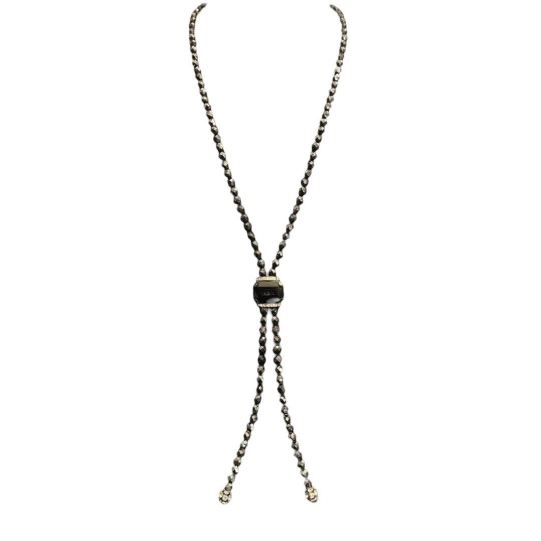 Other Vintage Black Hematite Onyx And CZ Lariat Necklace Size ONE SIZE - 1 Thumbnail