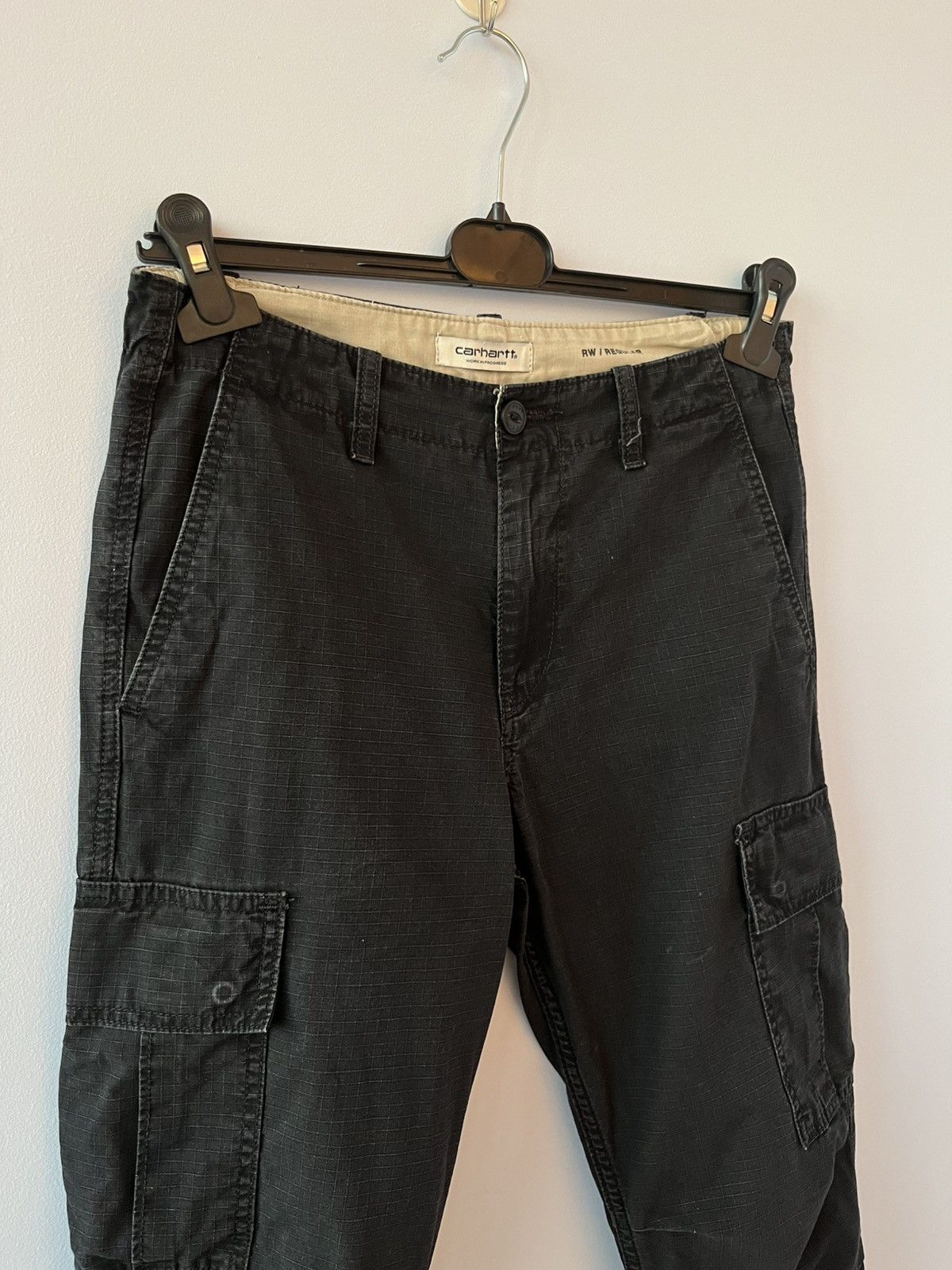Carhartt Wip Carhartt WIP W’ Cymbal Cargo Pants Ripstop Black – Size 26 Size 26" / US 2 / IT 38 - 2 Thumbnail