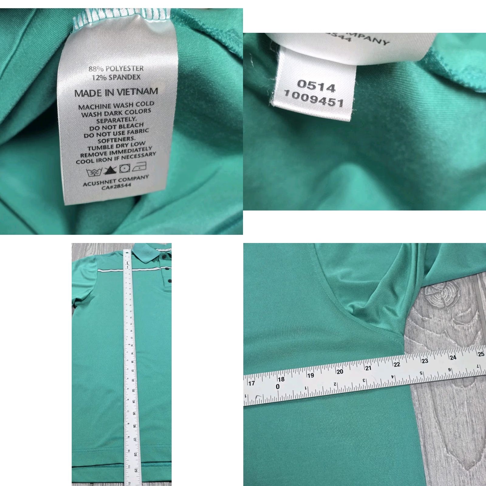 Footjoy FootJoy Mens L Polo Shirt Short Sleeve Teal Green FJ Performance Golf Shirt Size US L / EU 52-54 / 3 - 8 Thumbnail