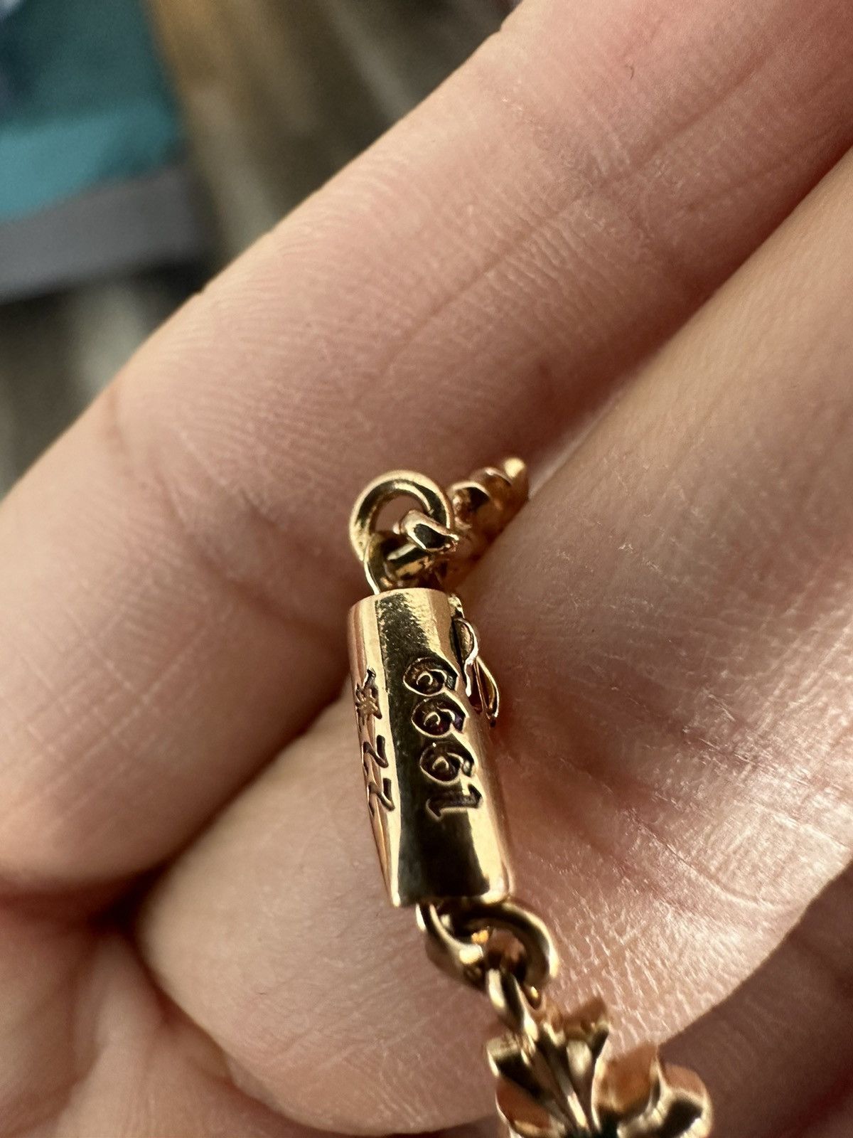 Chrome Hearts 🔥Chrome Hearts 22K Tiny CH Plus Emerald Bracelet🔥 Size ONE SIZE - 3 Thumbnail