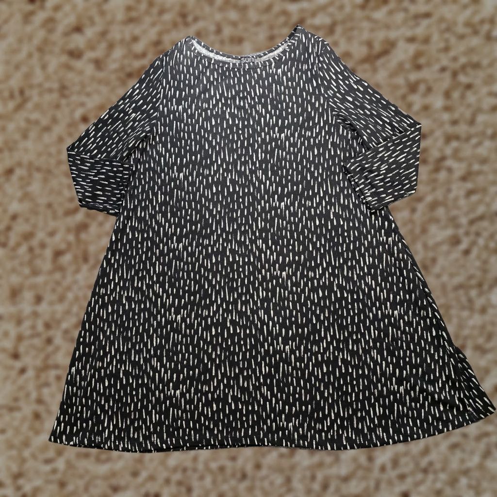 Vintage Clara Sun Woo Dress Women XL Black Stretch A-Line 3/4 Sleeve Casual Capsule Dress Size XL / US 12-14 / IT 48-50 - 1 Thumbnail