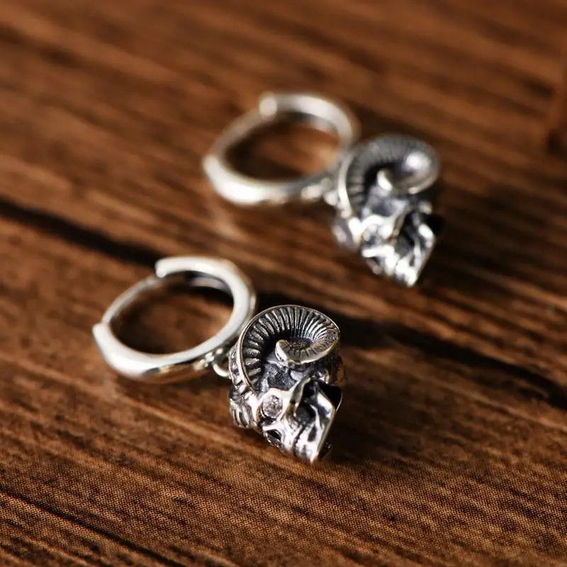 Jewelry × Vintage Gothic Goat Horns Skull Errings Size ONE SIZE - 3 Thumbnail