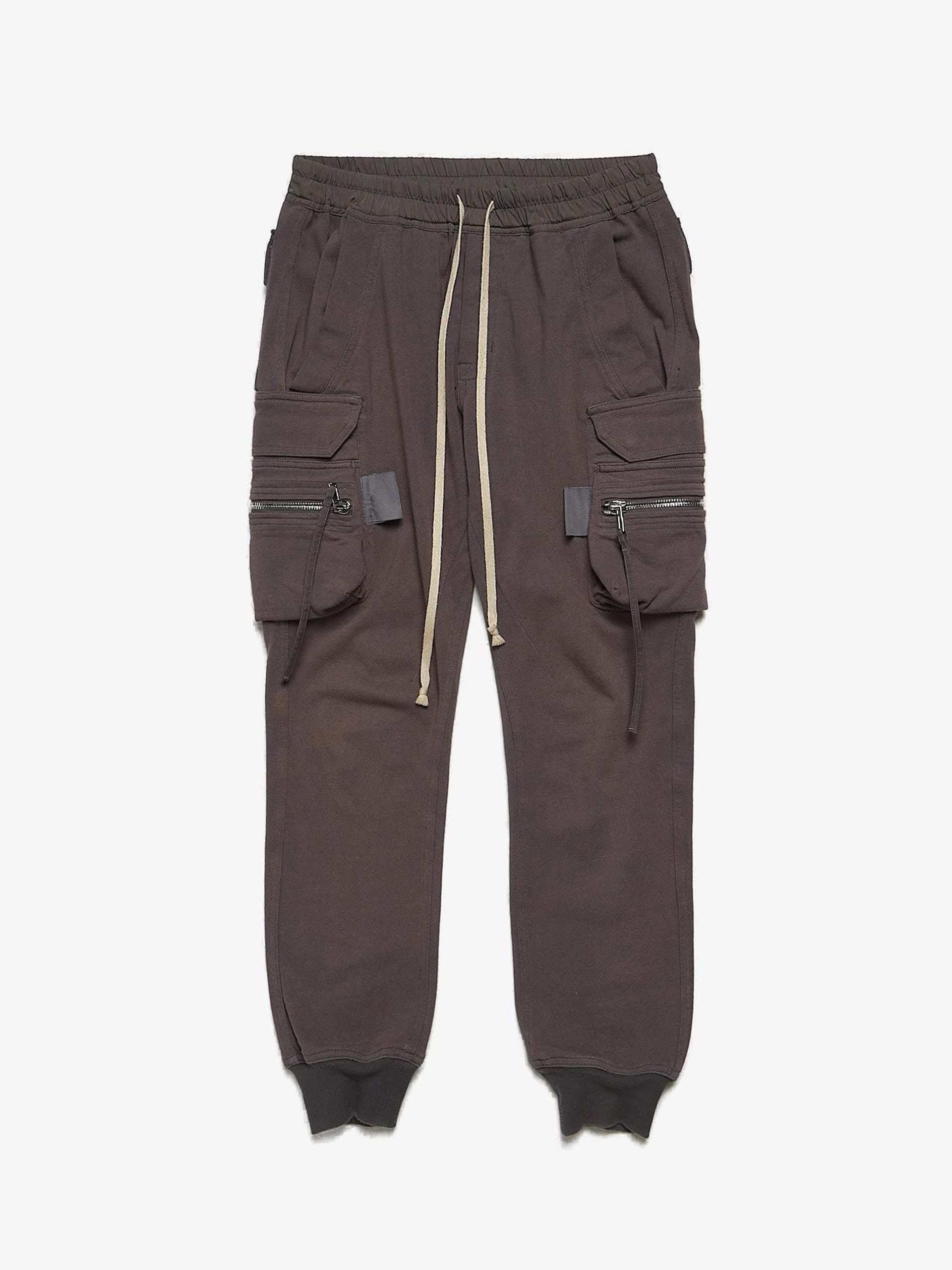 image of Rick Owens Light Brown Laced Cotton Cargo Pants, Men's (Size 38)
