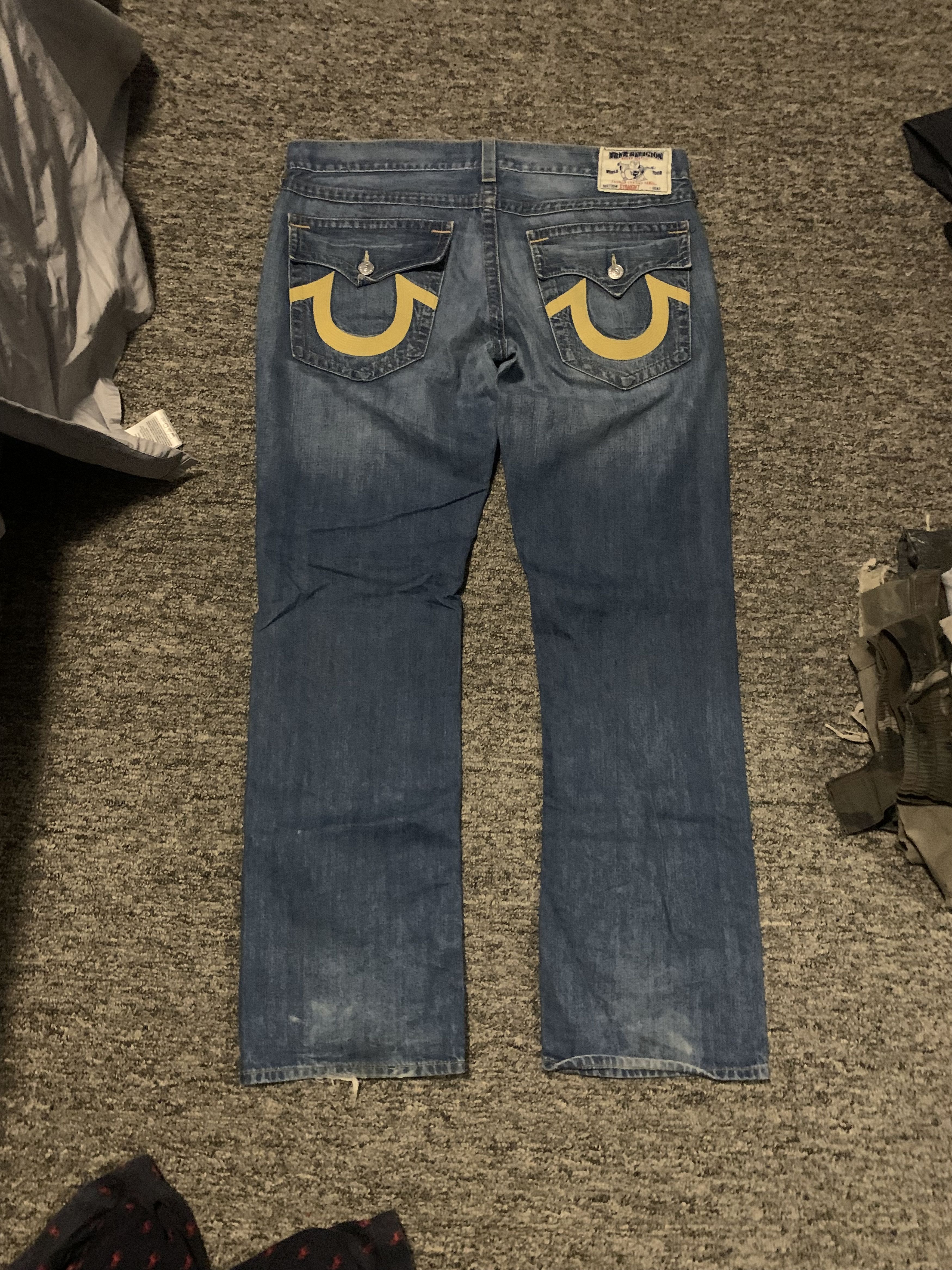 True Religion Yellow stitch trues Size US 38 / EU 54 - 1 Thumbnail