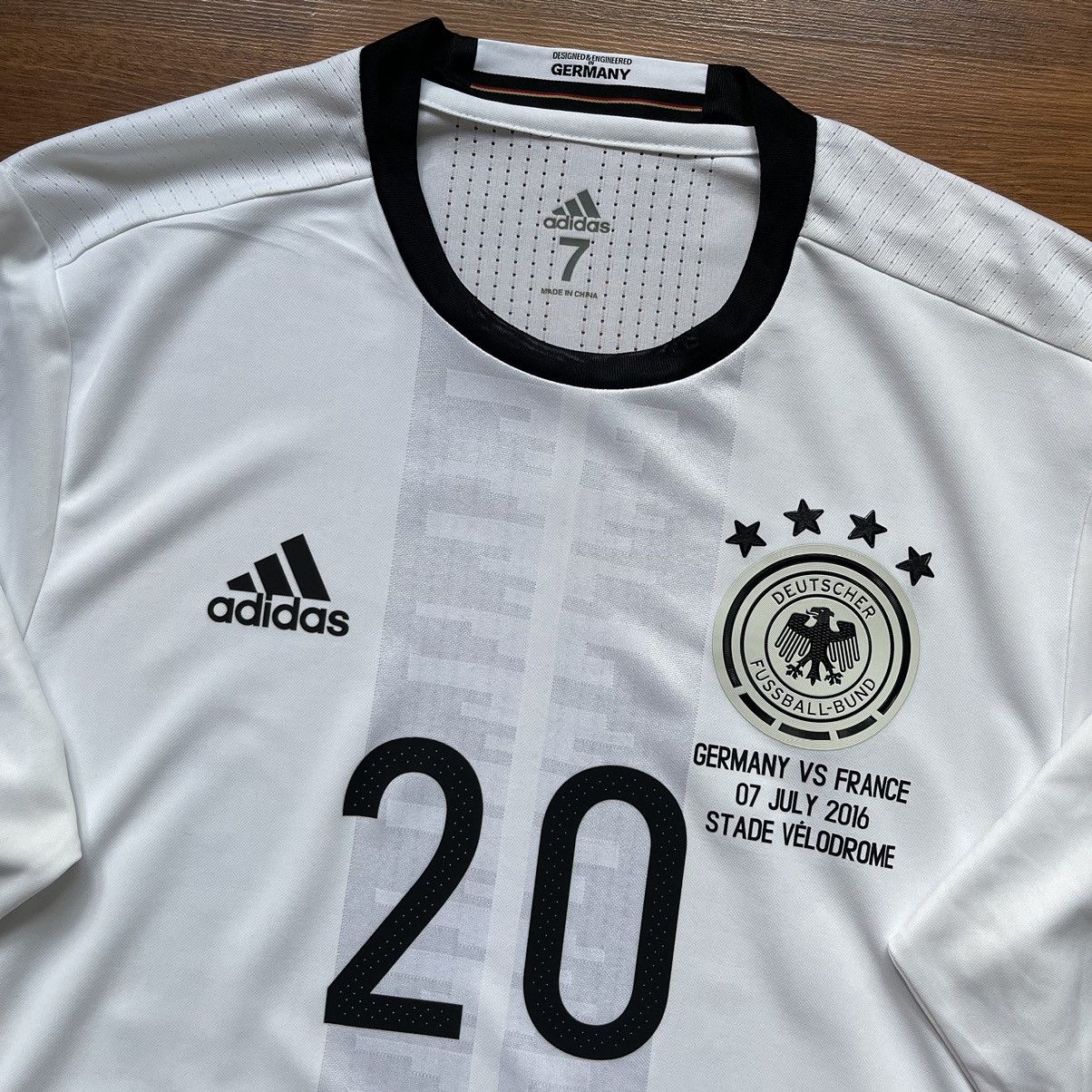 Adidas × Vintage GERMANY ADIDAS ADIZERO 2016 EURO SOCCER HOME JERSEY #20 SANE Size US L / EU 52-54 / 3 - 5 Thumbnail