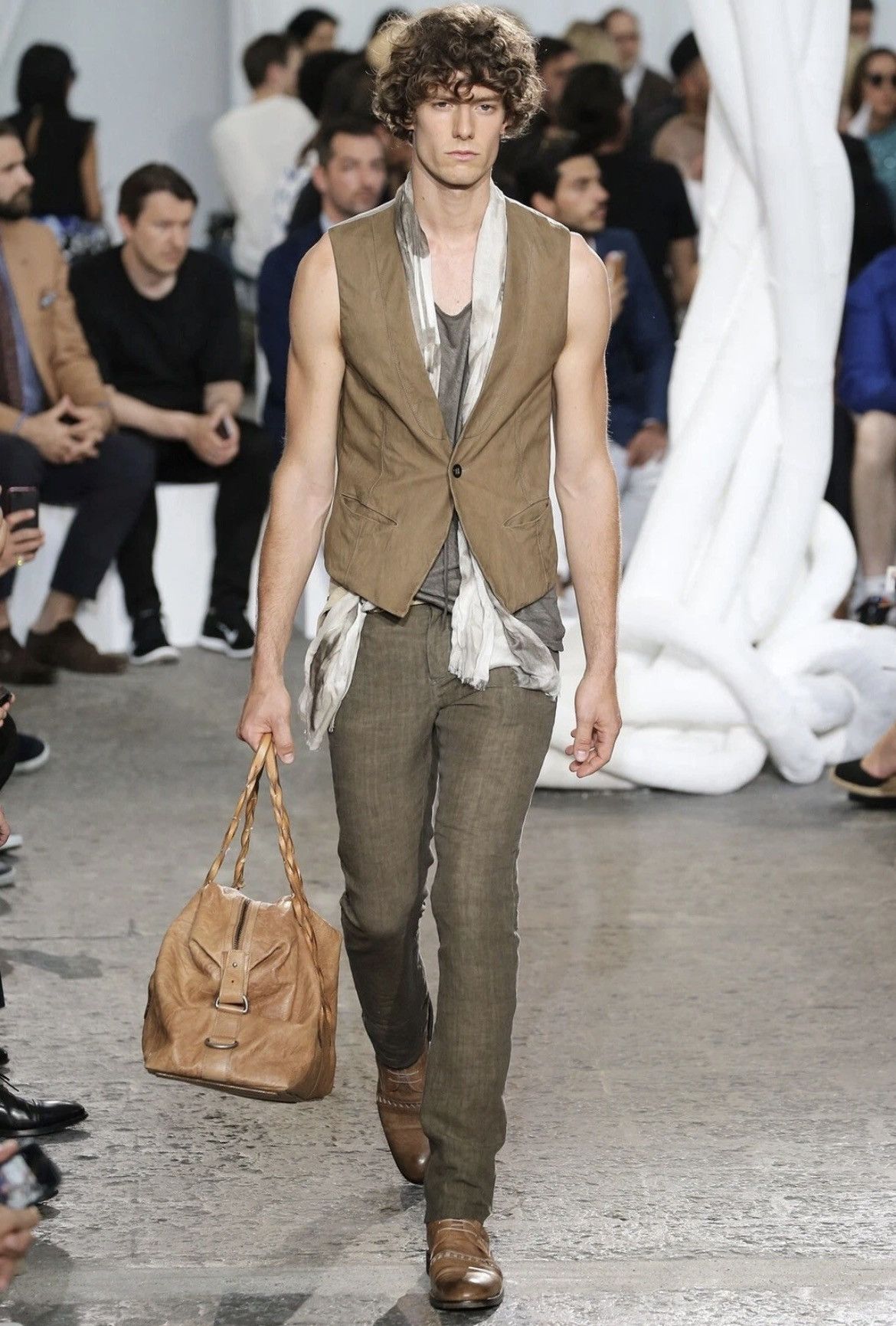 John Varvatos Cutaway Suede Vest EU 48 USA 38 Size US M / EU 48-50 / 2 - 2 Thumbnail