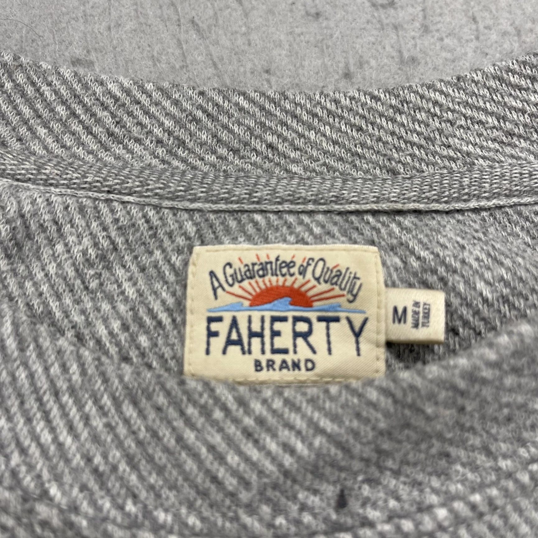 Faherty Faherty Mens Sweater Pullover Crew Neck Gray Knit Cotton Blend Casual M Size US M / EU 48-50 / 2 - 3 Thumbnail