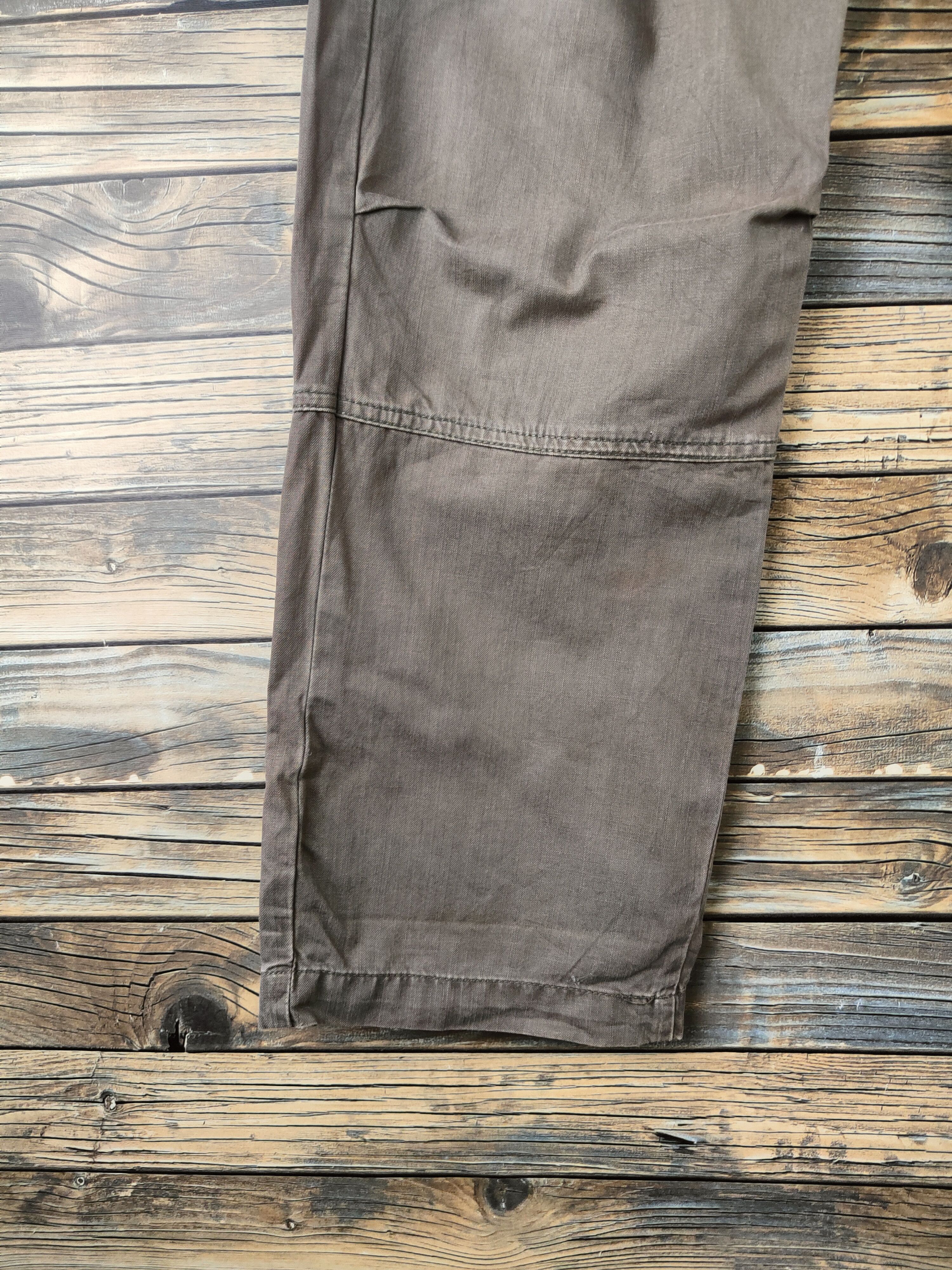Japanese Brand DL Japan Brown Faded Multipocket Cargo Pants #46-404 Size US 31 - 4 Thumbnail