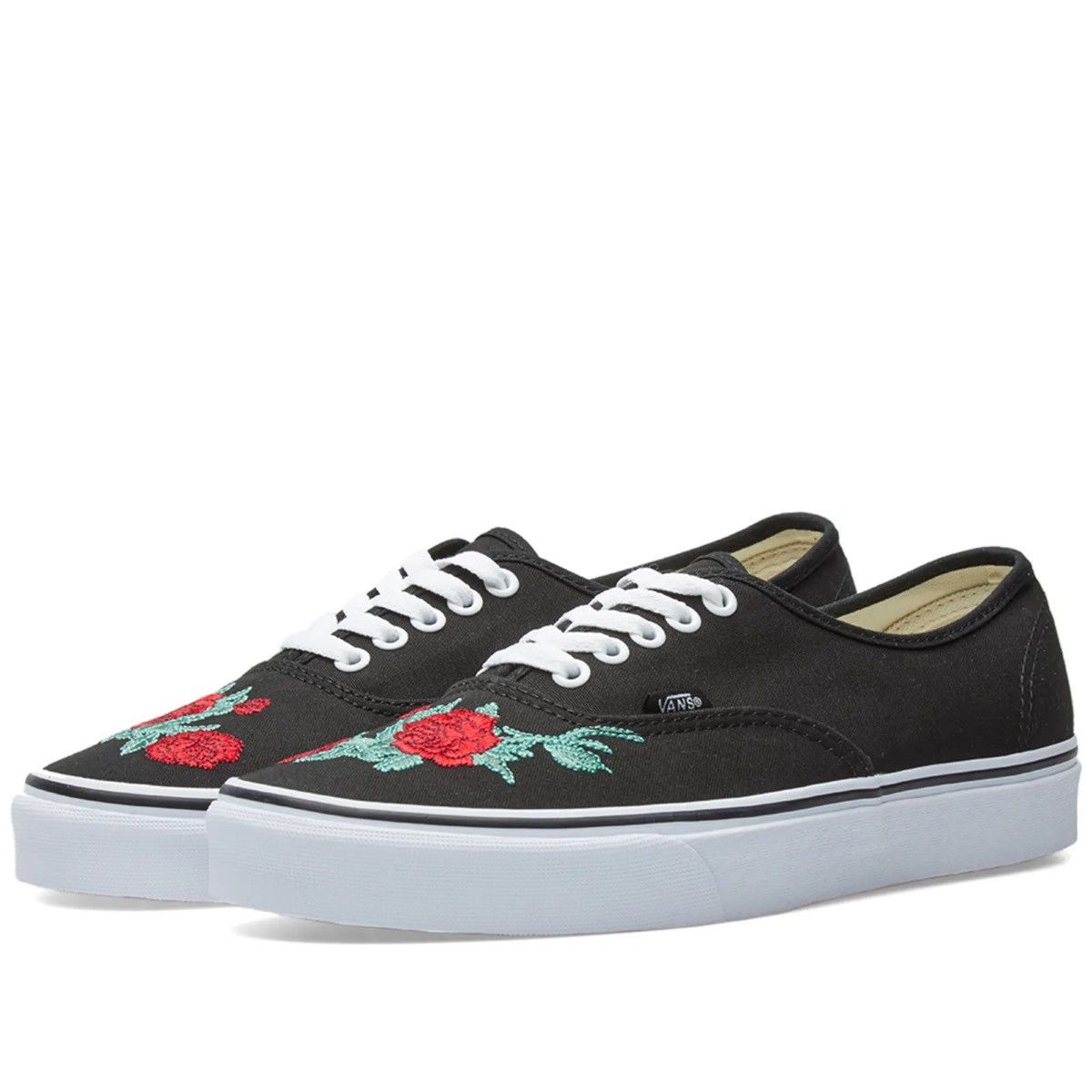 Vans Vans Authentic ‘Red Rose Thorns’ Embroidered - Size 8.5 Mens Size US 8.5 / EU 41-42 - 16 Thumbnail