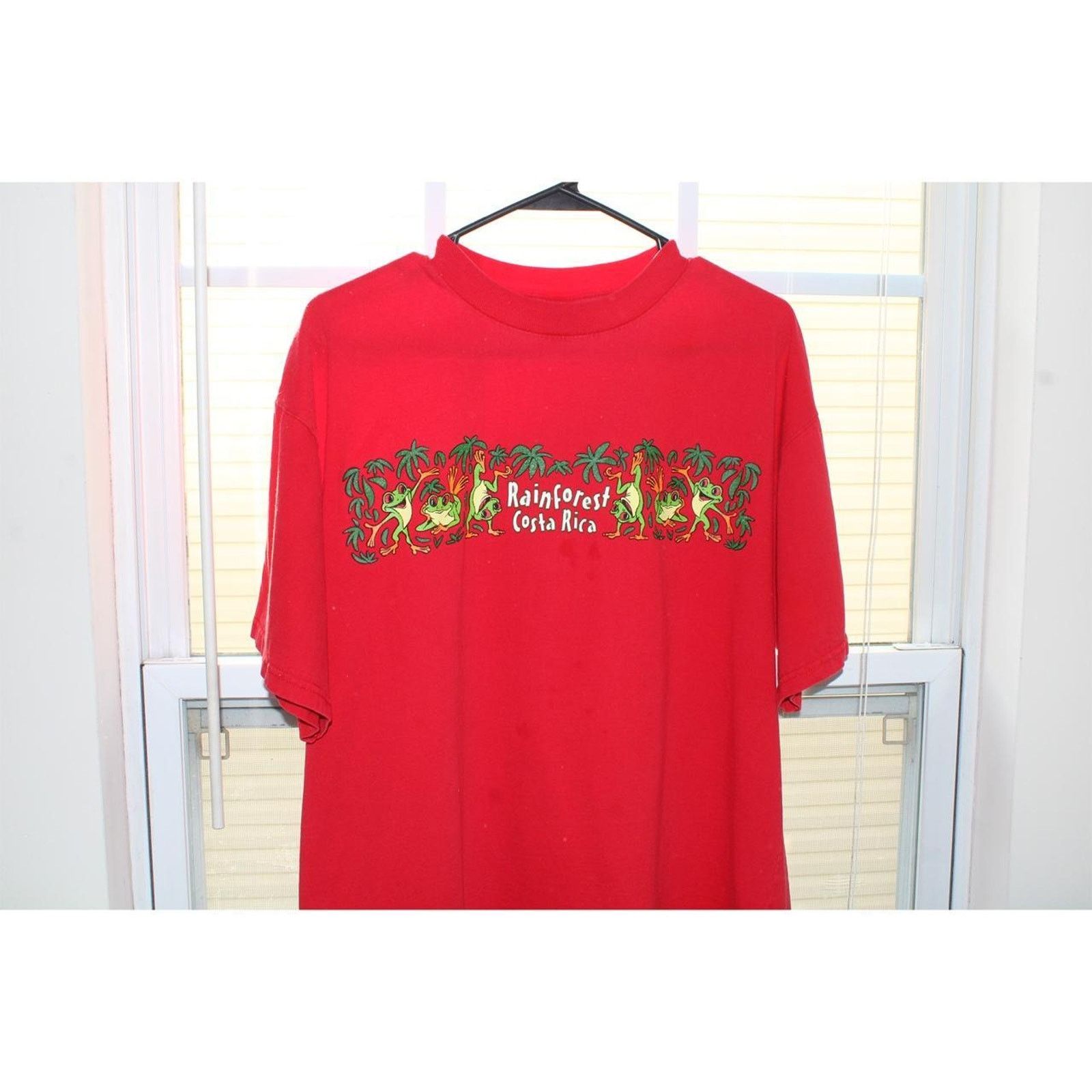 Vintage Vintage 90's Red Rainforest Cafe Graphic Tee Size US XL / EU 56 / 4 - 5 Thumbnail