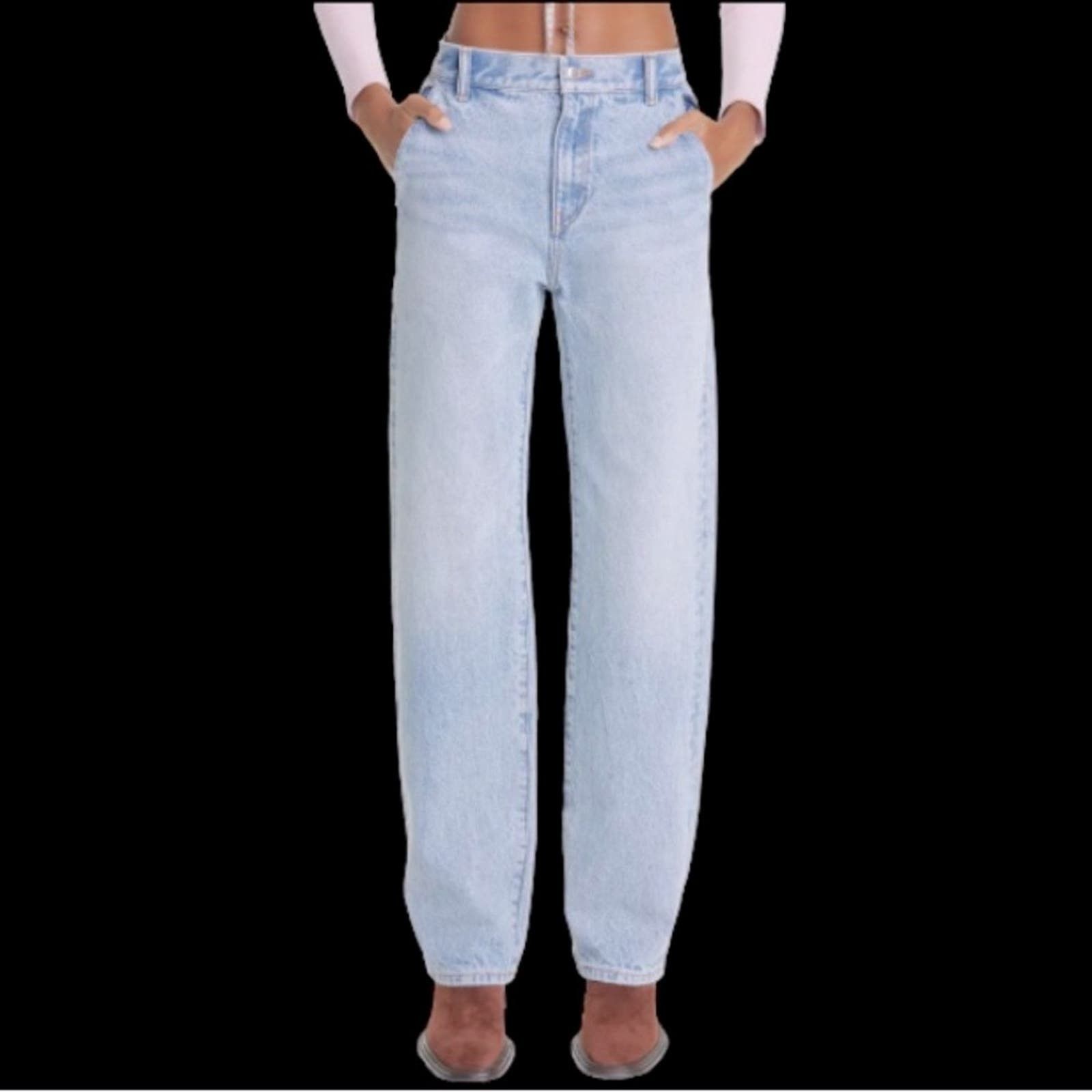 image of Alexander Wang Blue Relaxed Fit Denim Jeans | Size 24, Women's