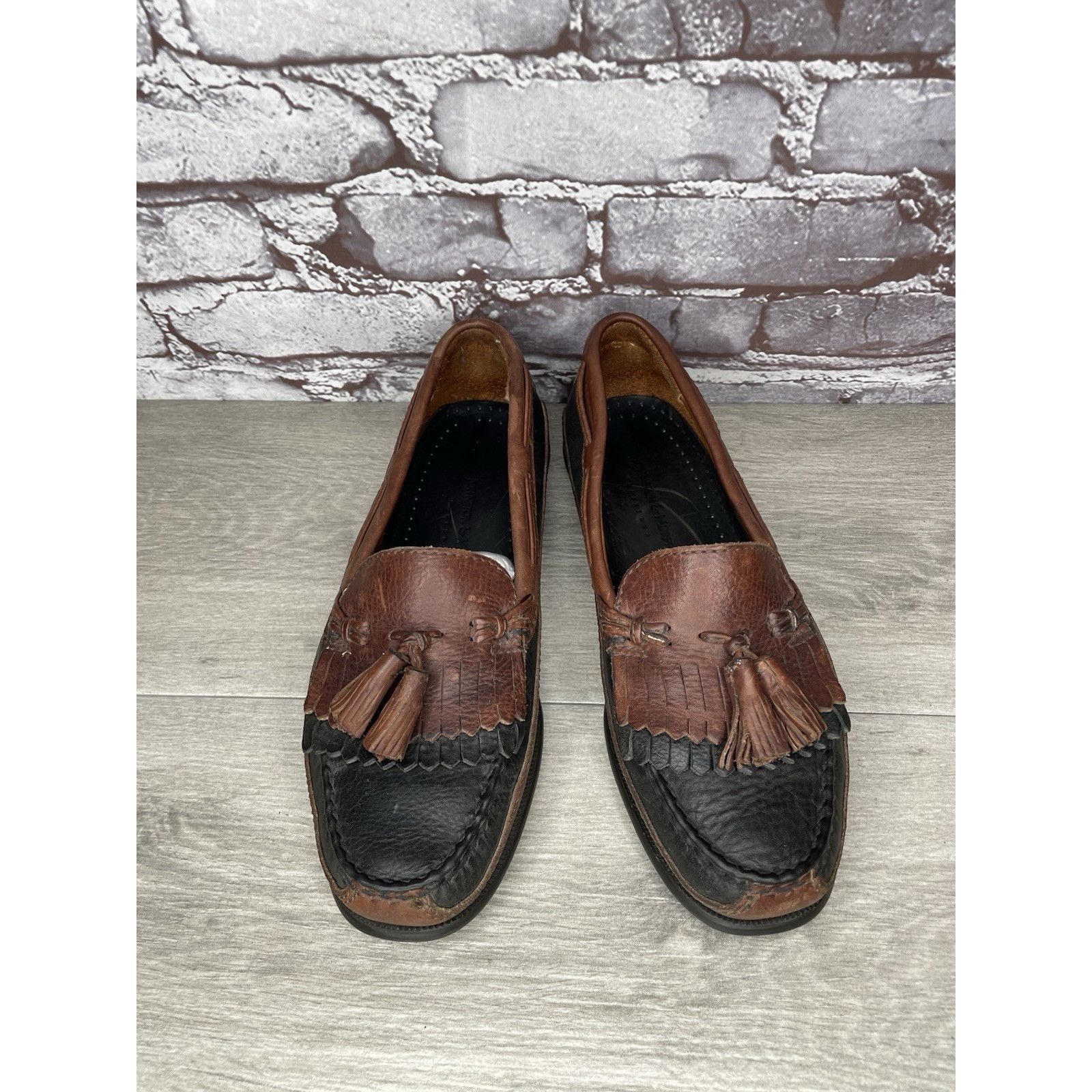 Johnston & Murphy Johnston & Murphy Passport Brown Black Kiltie Tassel Loafer Size US 9 / EU 42 - 18 Thumbnail