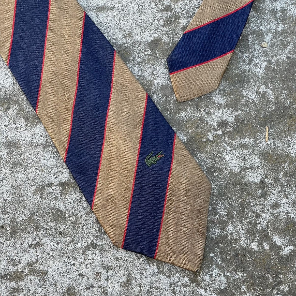 Lacoste Vintage Lacoste Tie Silk 90s Old Money Street style Size ONE SIZE - 5 Thumbnail