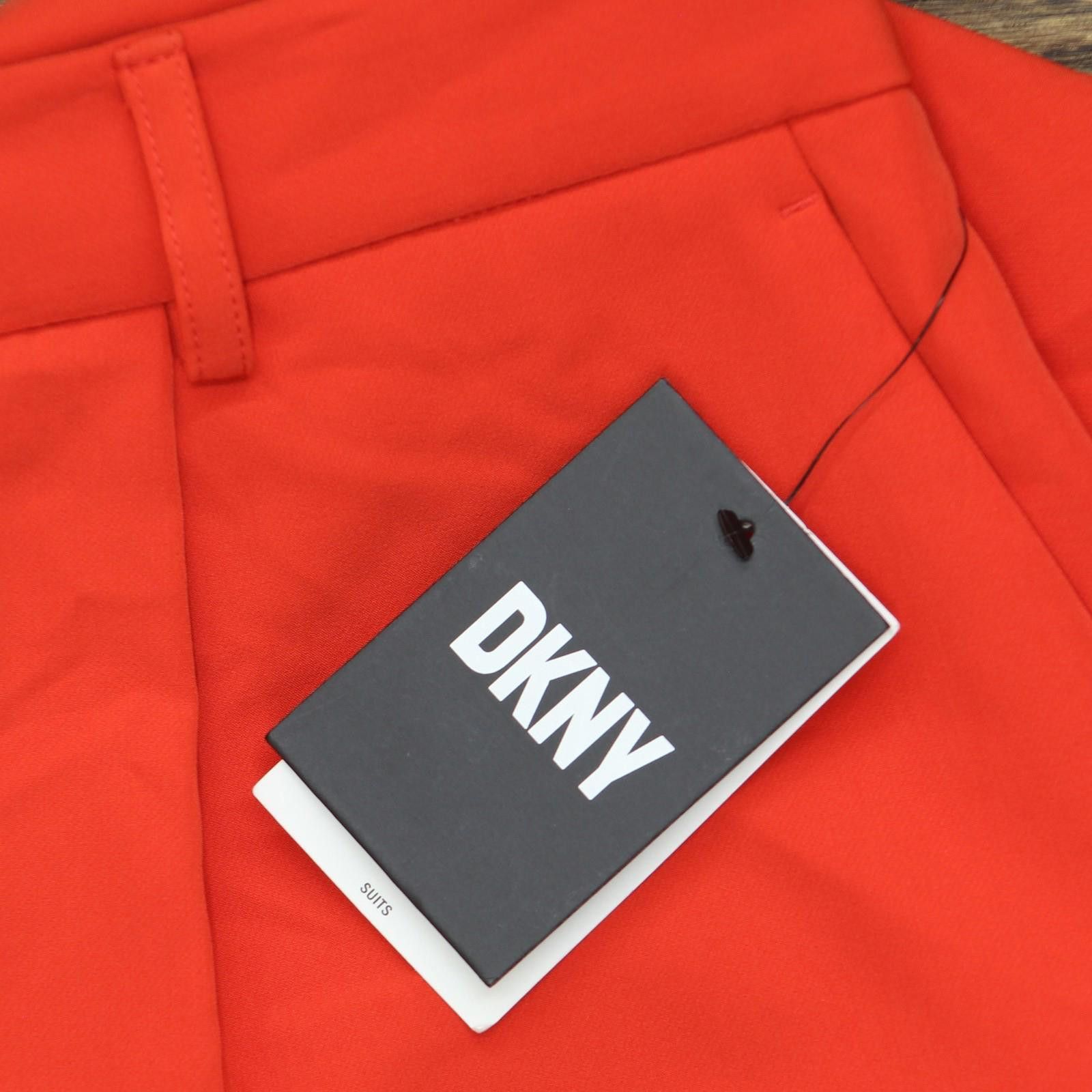 DKNY Nwt Dkny Womens Pleated Ankle Pants Ub4px100 Flame Red 18 Size 40" / US 18 - 4 Thumbnail
