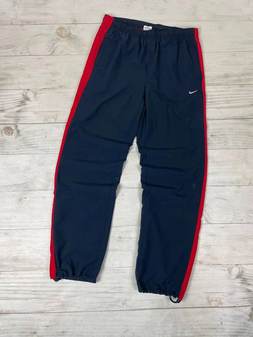 Nike Vintage Nike Track Pants Nylon 00s Swoosh Striped Drill Y2K Size US 30 / EU 46 - 2 Thumbnail