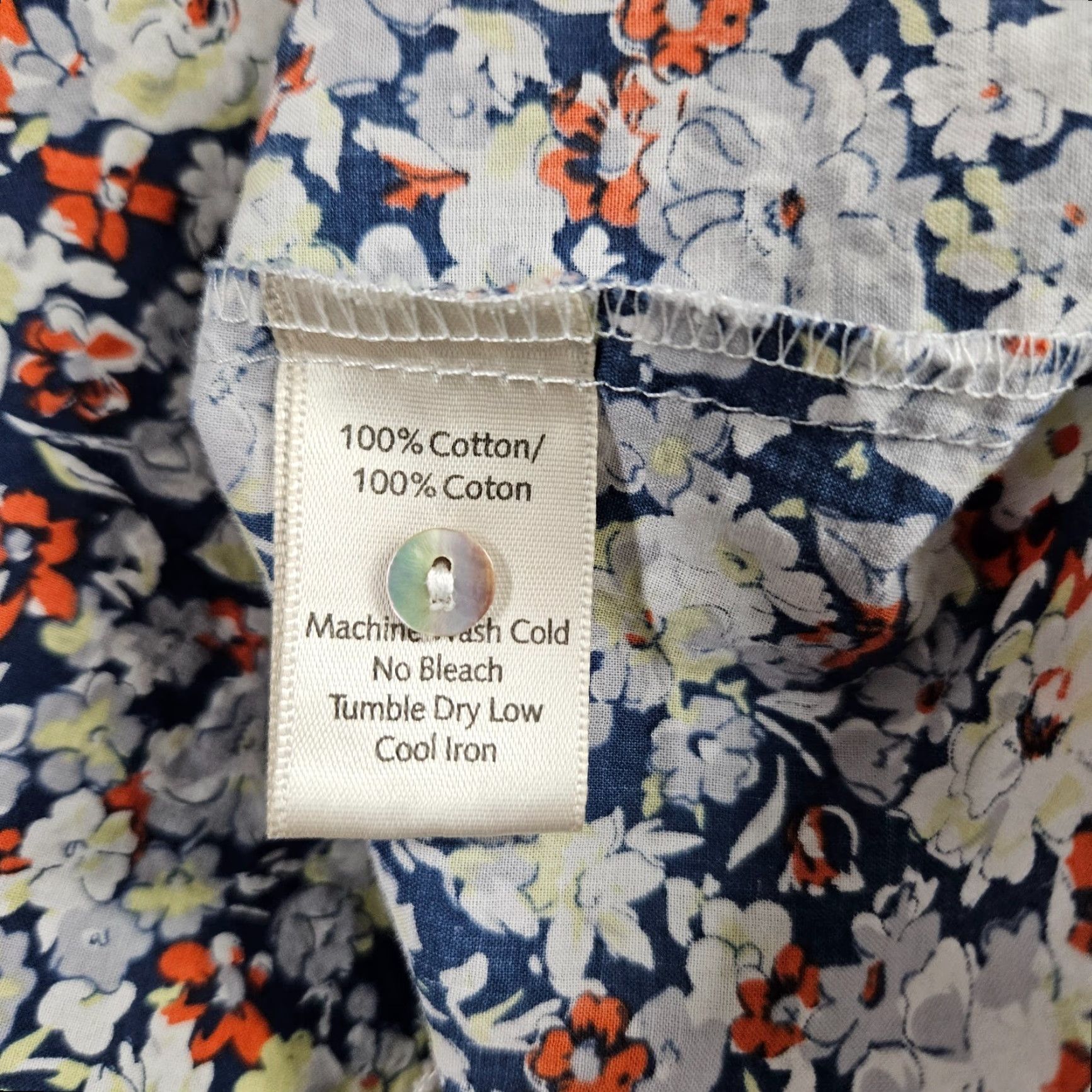 Vintage Porridge Floral Tank Dress Sleeveless Scoop Neck Blue Orange Womens M Medium Short Dress Size M / US 6-8 / IT 42-44 - 5 Thumbnail
