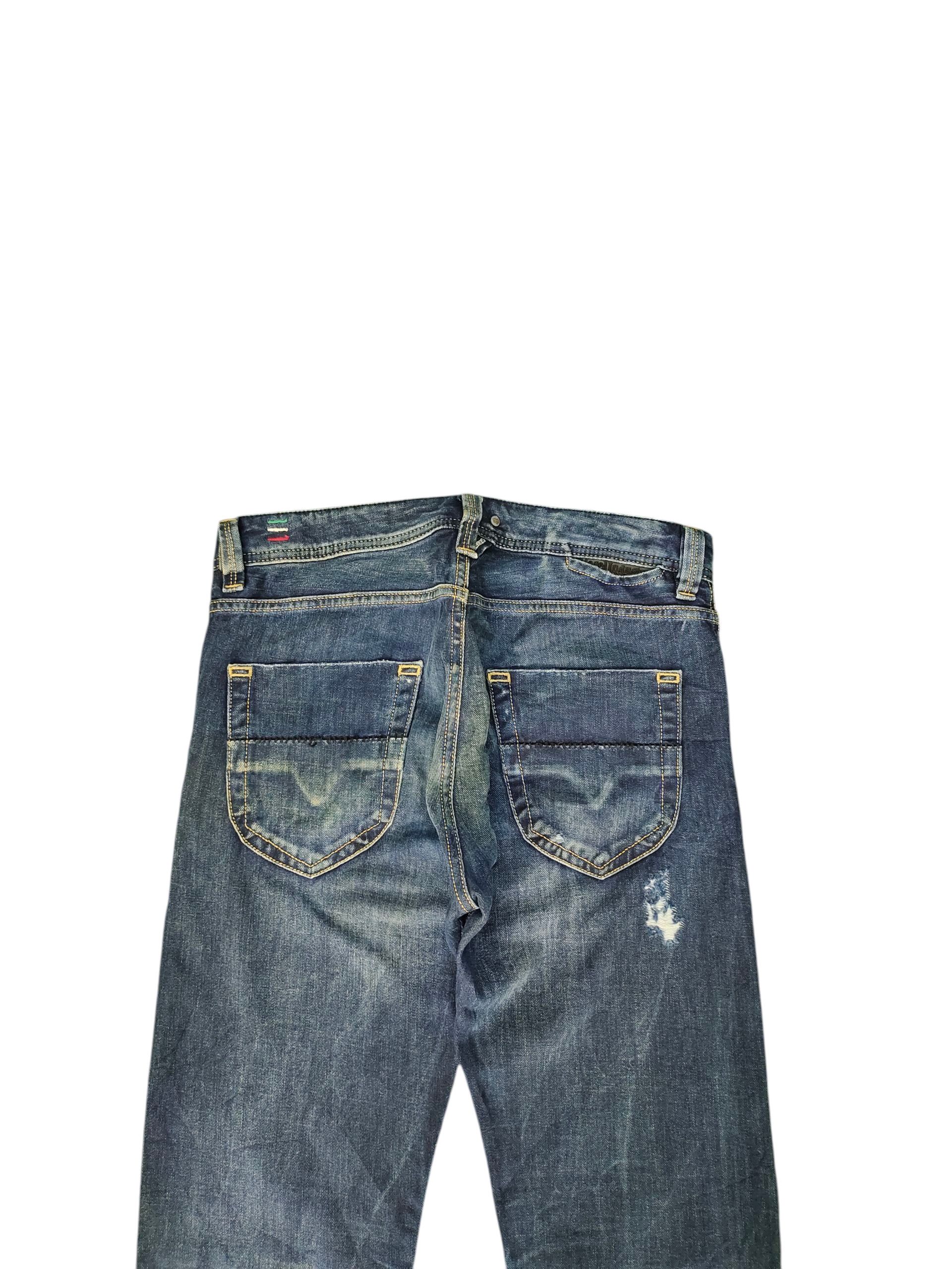 Diesel Vintage Y2k Diesel Heeven Clawmark Distress Faded Jeans Size US 29 - 9 Thumbnail