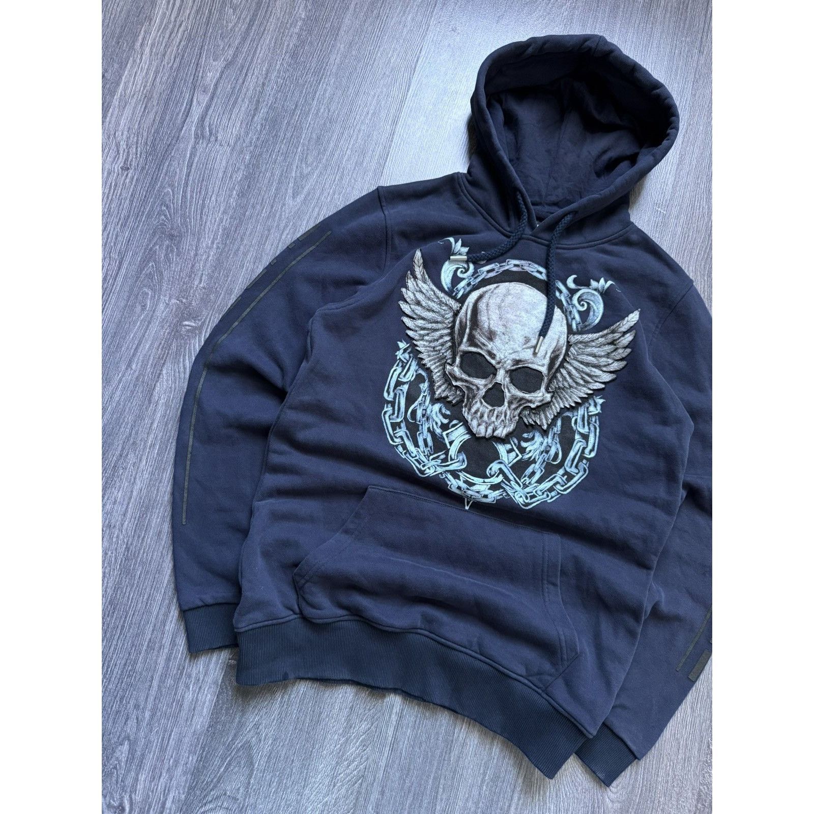 Vintage Vintage Ed Hardy Style Skull Pattern Hoodie Size US M / EU 48-50 / 2 - 2 Thumbnail