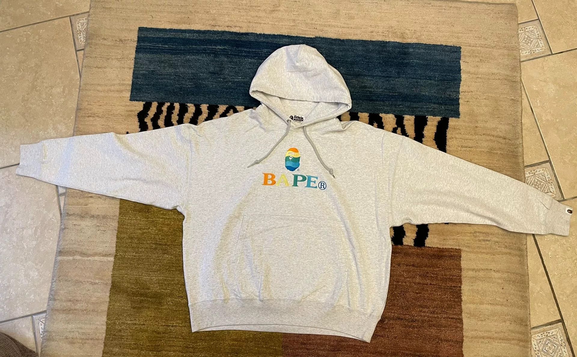 Bape Bape Rainbow Embroidery Crewneck Hoodie Size US XL / EU 56 / 4 - 1 Thumbnail