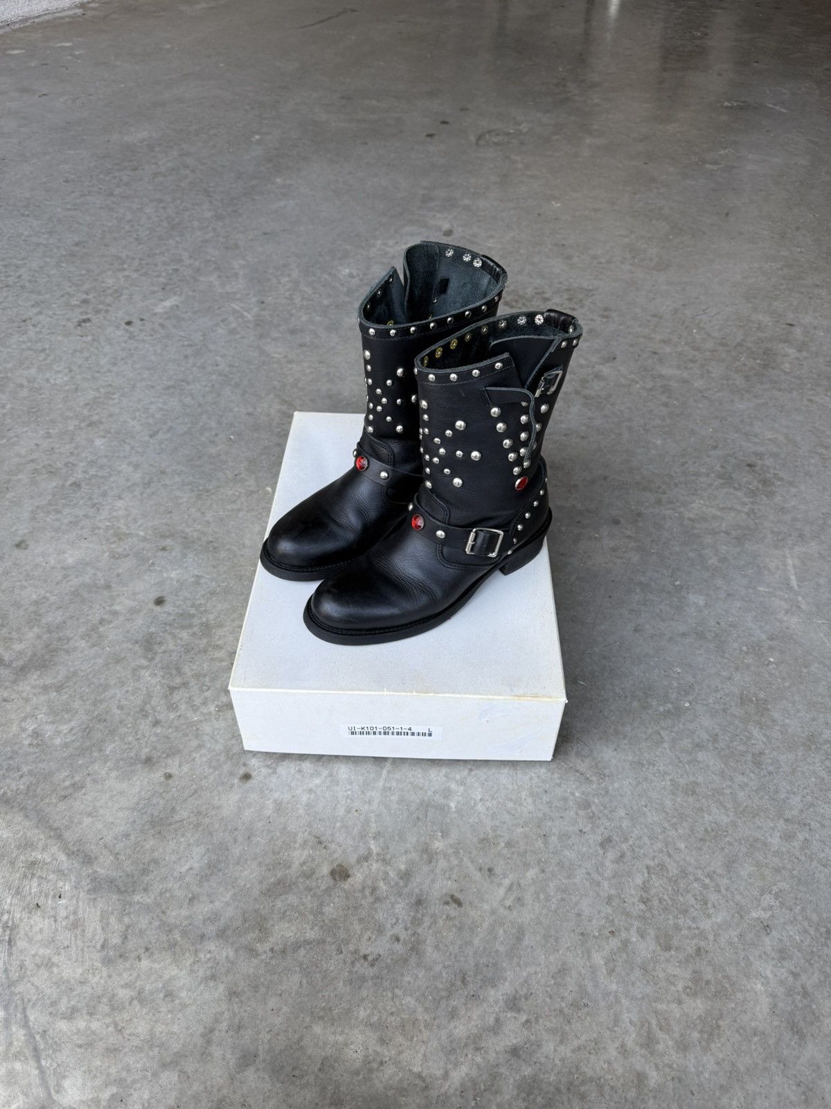 Junya Watanabe Junya Watanabe AW2002 Studded Engineer Gem Stone Boots Size US 8.5 / EU 41-42 - 13 Thumbnail
