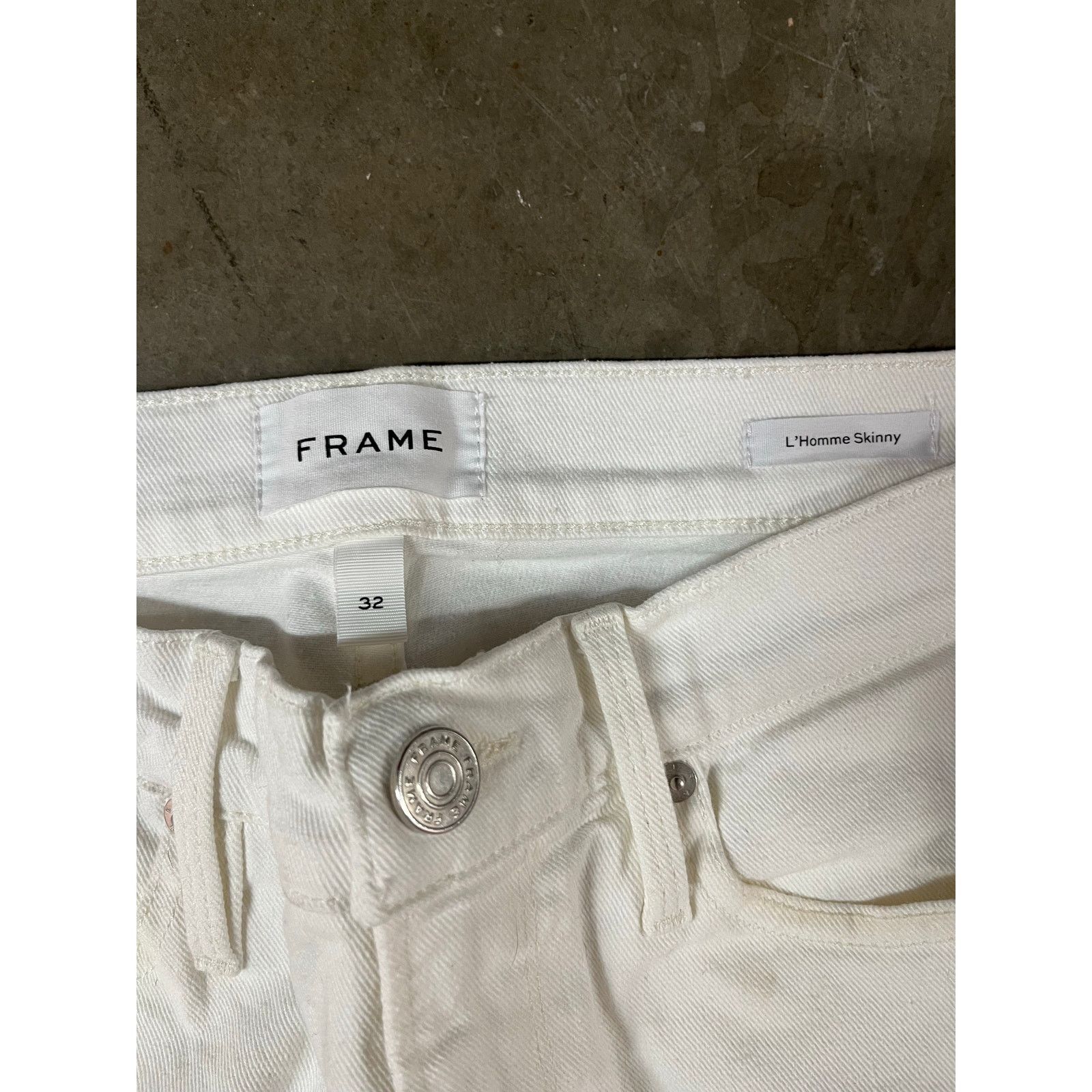 Frame FRAME - L'Homme Skinny Stretch Jeans / White/32x32/ NWT Size US 32 / EU 48 - 6 Thumbnail