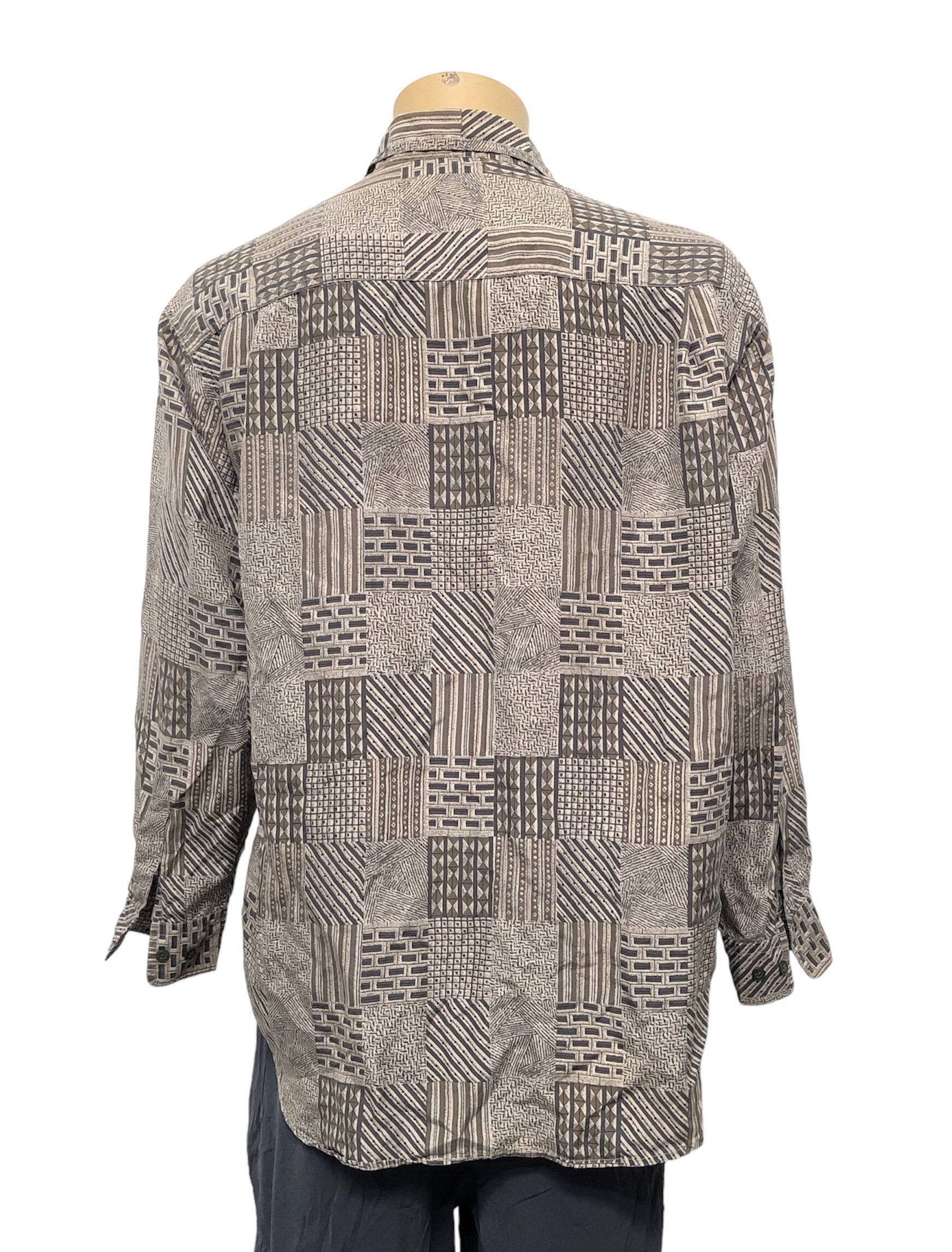 Designer × Hugo Boss Vintage Hugo Boss 100% Silk Shirt Size US L / EU 52-54 / 3 - 2 Thumbnail