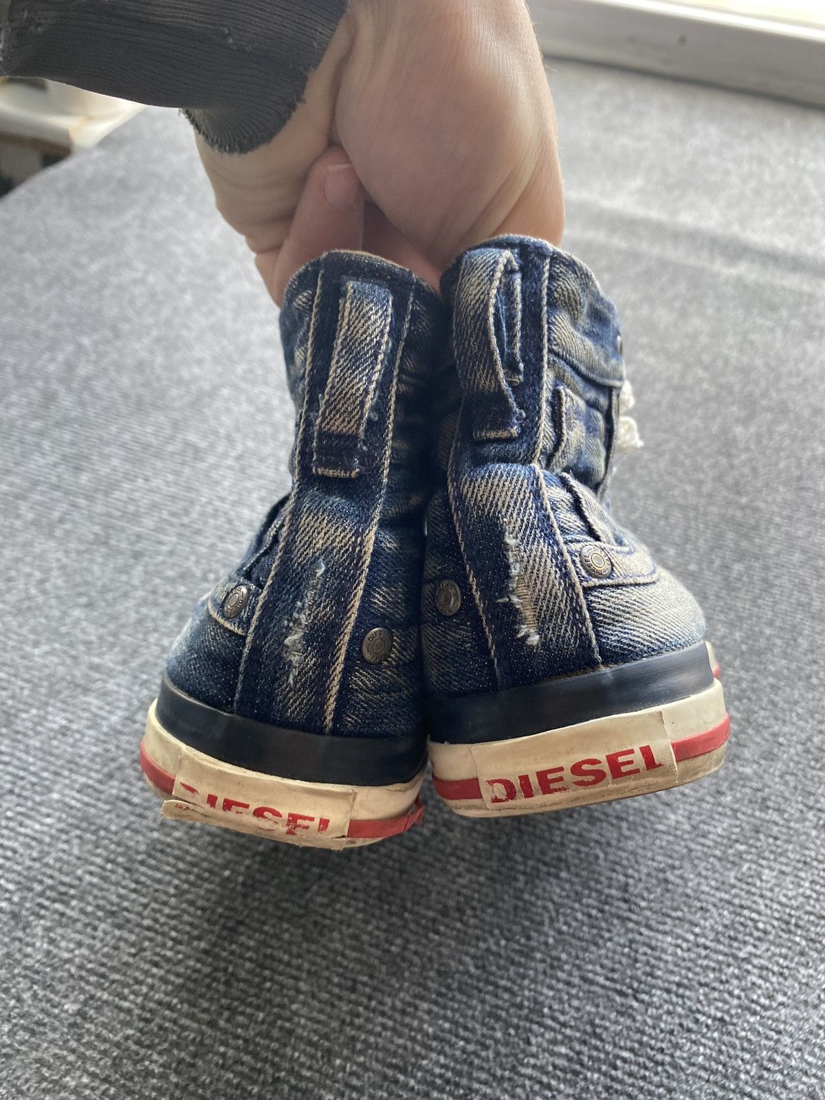 Diesel 🔥Diesel Opium Punk Denim sneakers 7.5 rare alt goth emo Size US 7.5 / IT 37.5 - 12 Thumbnail