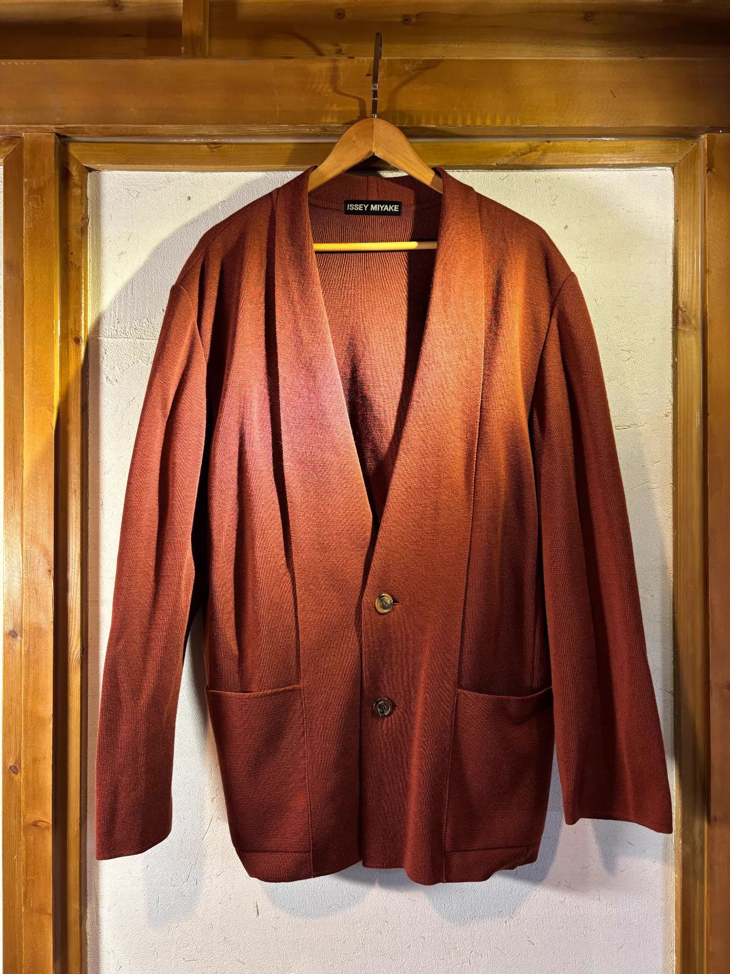Issey Miyake Issey Miyake 1997 95% New Wool Knit Blazer L (Shoulder Hole) Size US L / EU 52-54 / 3 - 1 Thumbnail