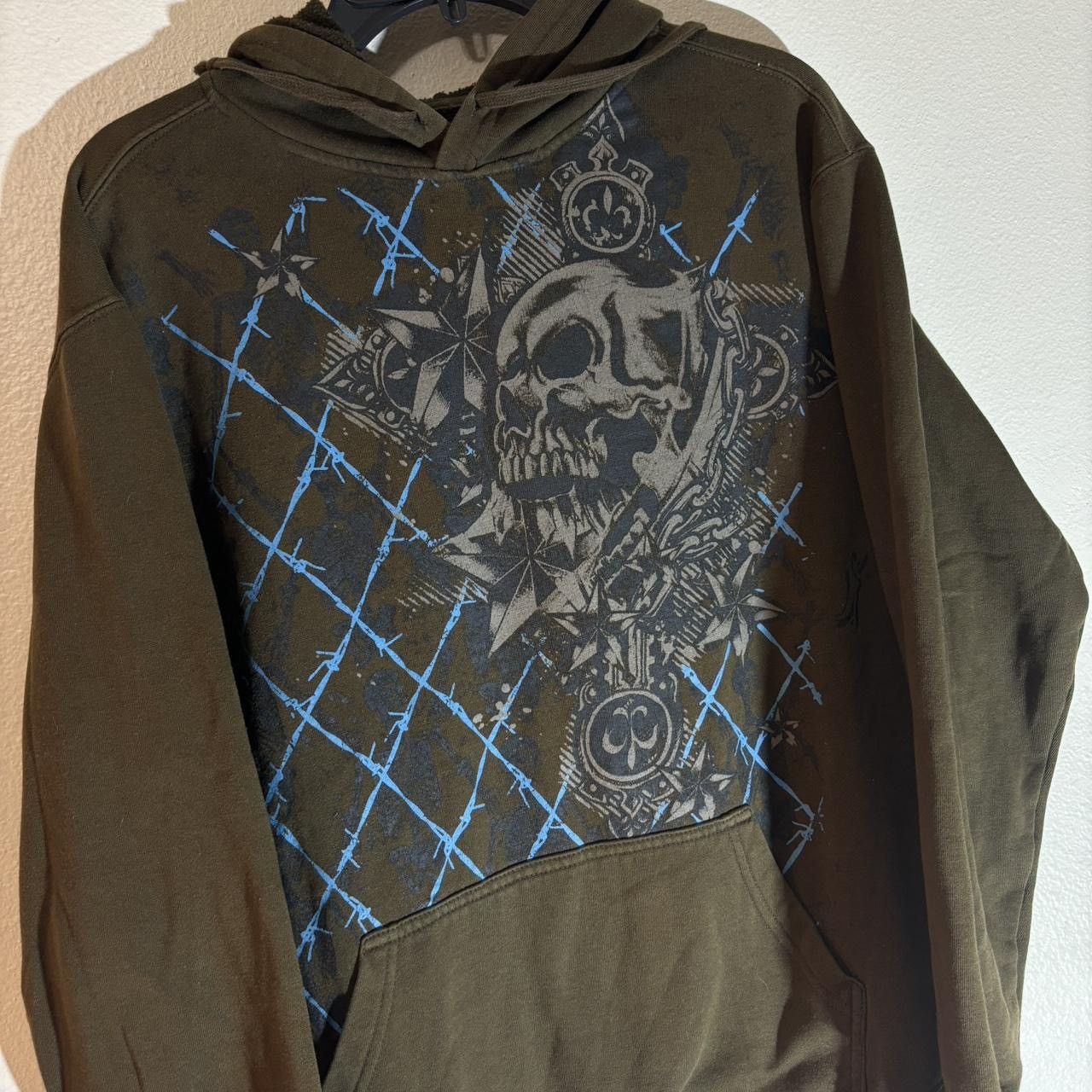 Affliction Y2K 2000s HYPRID APPAREL Mocha Hoodie Adult MEDIUM Size US M / EU 48-50 / 2 - 4 Thumbnail